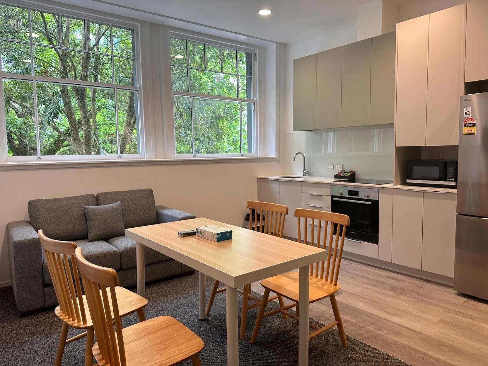 Kitchen or kitchenette in Gamma Hotel