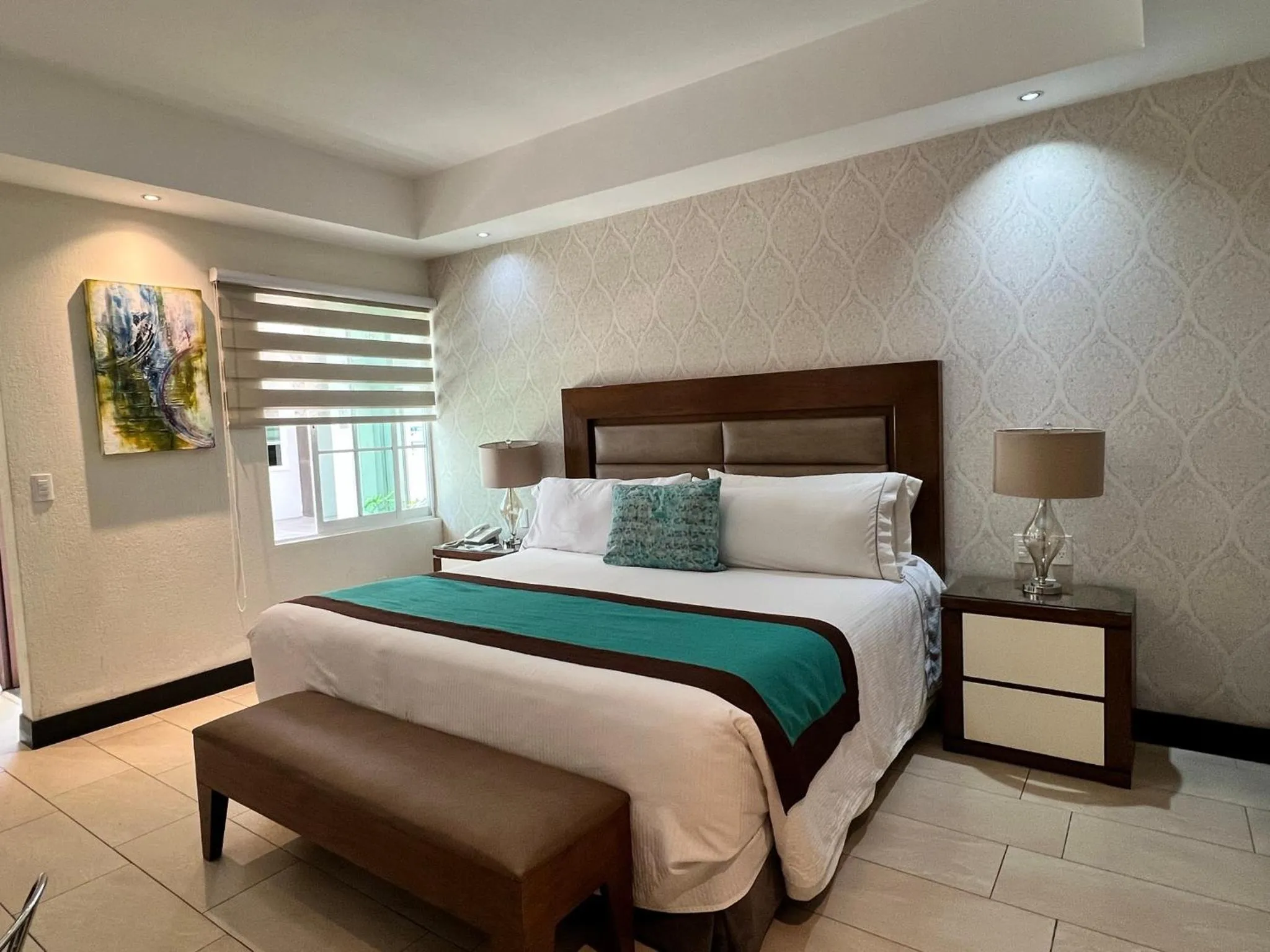 Bed in Áurea Hotel and Suites
