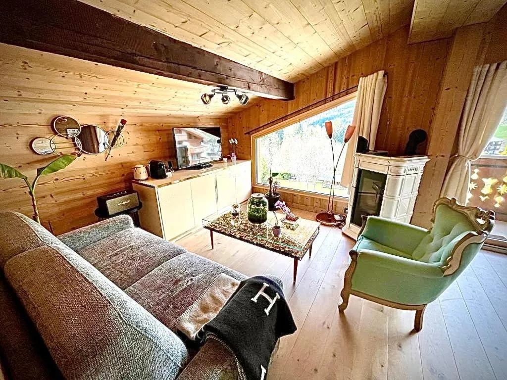 Seating Area in Chalet-Hôtel Le Labrador, The Originals Relais (Relais du Silence)