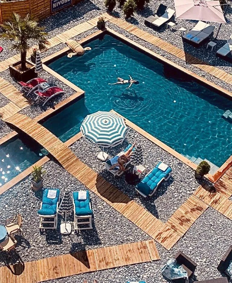 Pool View in Chalet-Hôtel Le Labrador, The Originals Relais (Relais du Silence)