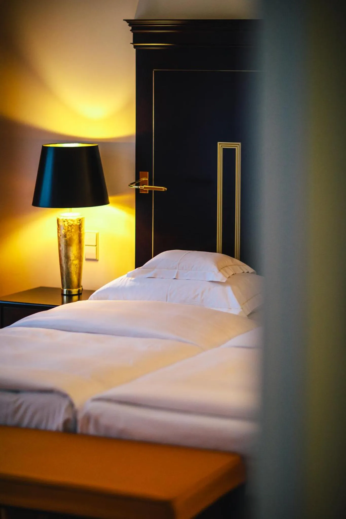 Bed in Relais & Châteaux Bülow Palais