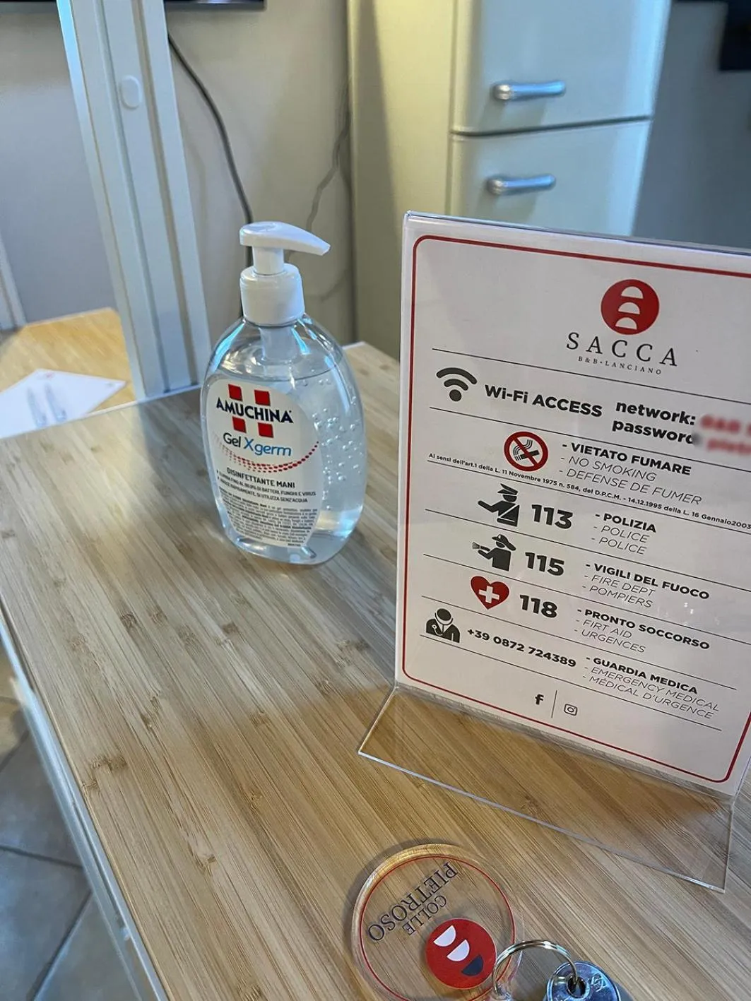 Decorative detail in B&B Sacca