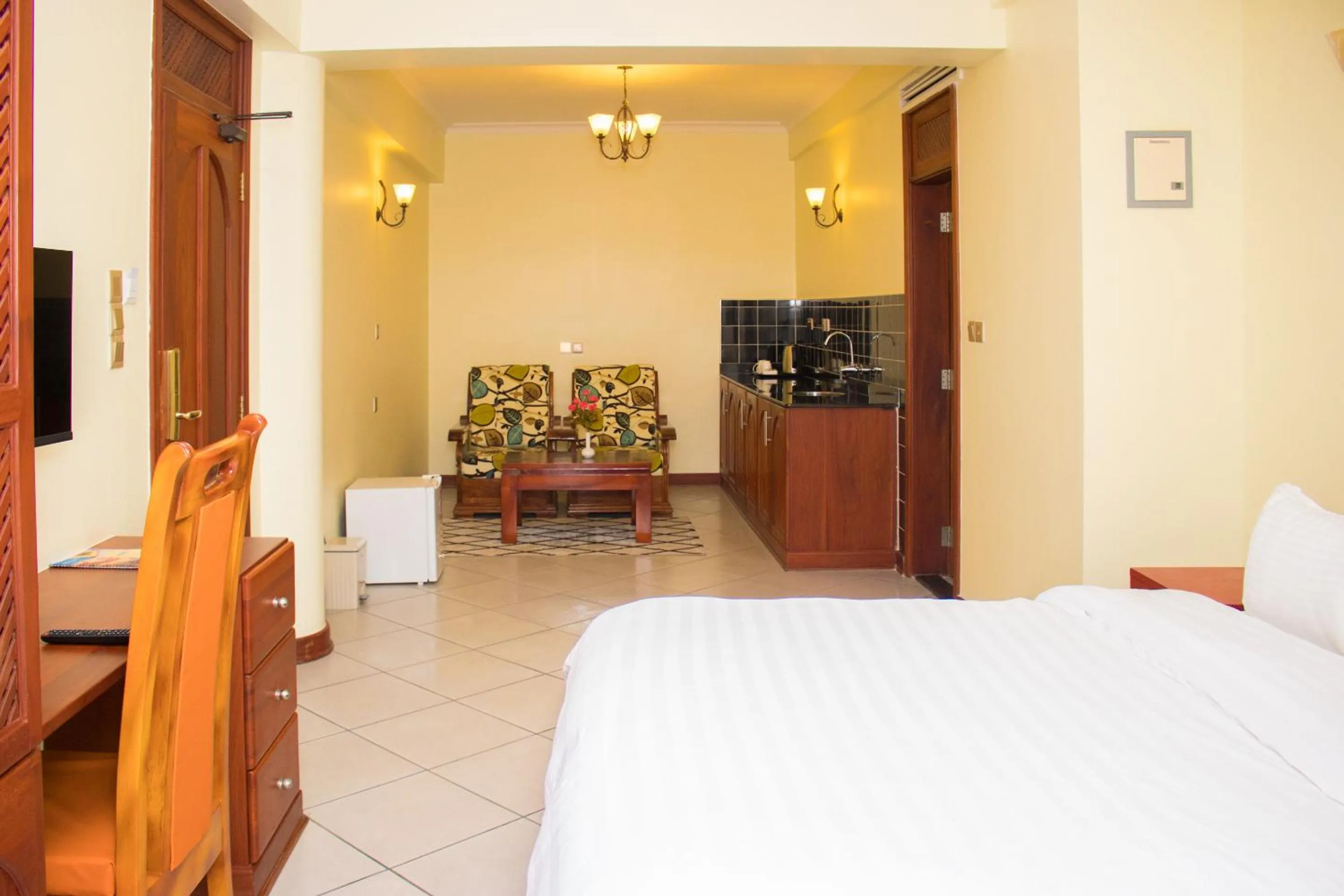 Bed in seven skies hotel