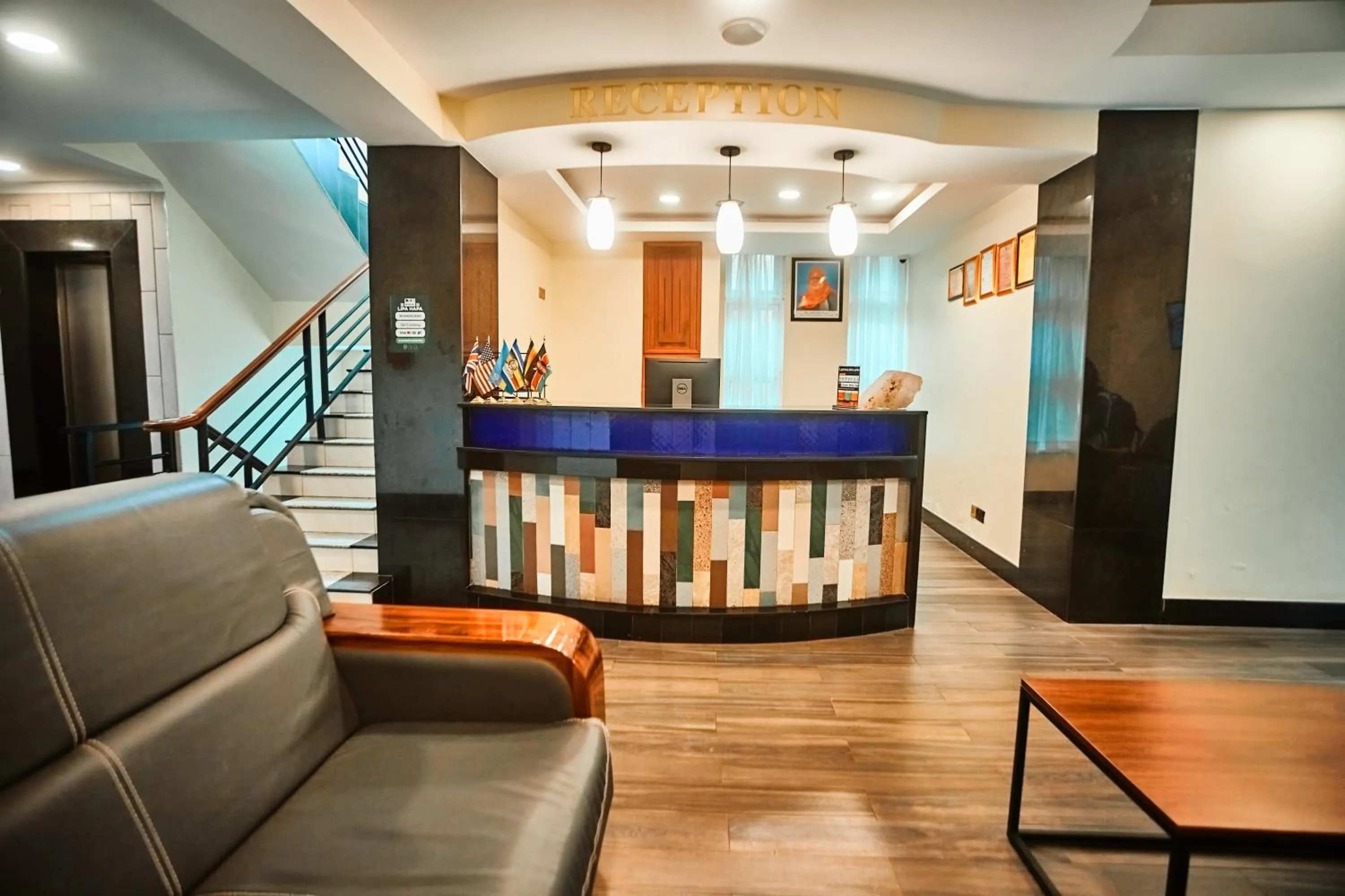 Lobby or reception in seven skies hotel