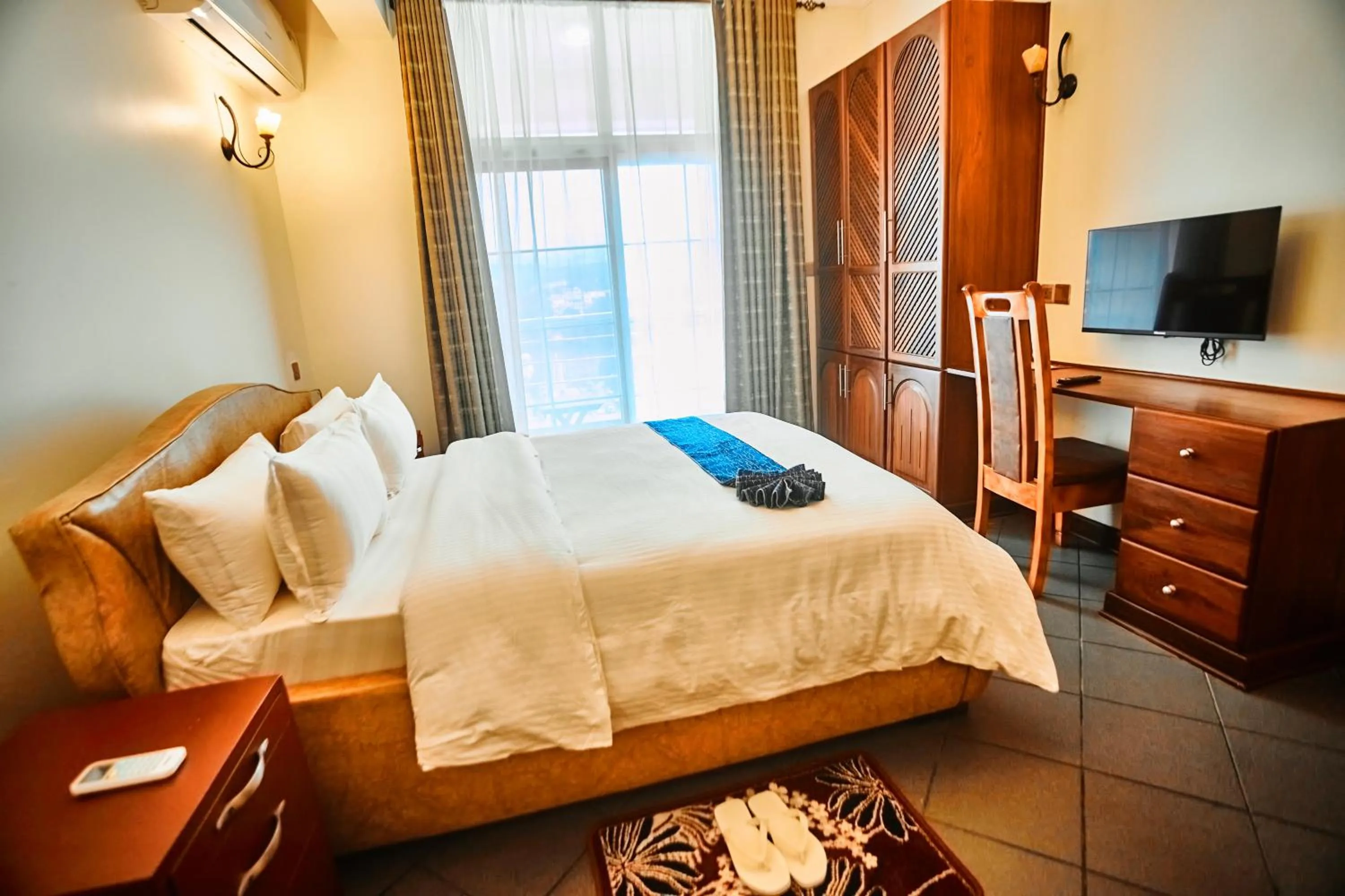 Bed in seven skies hotel