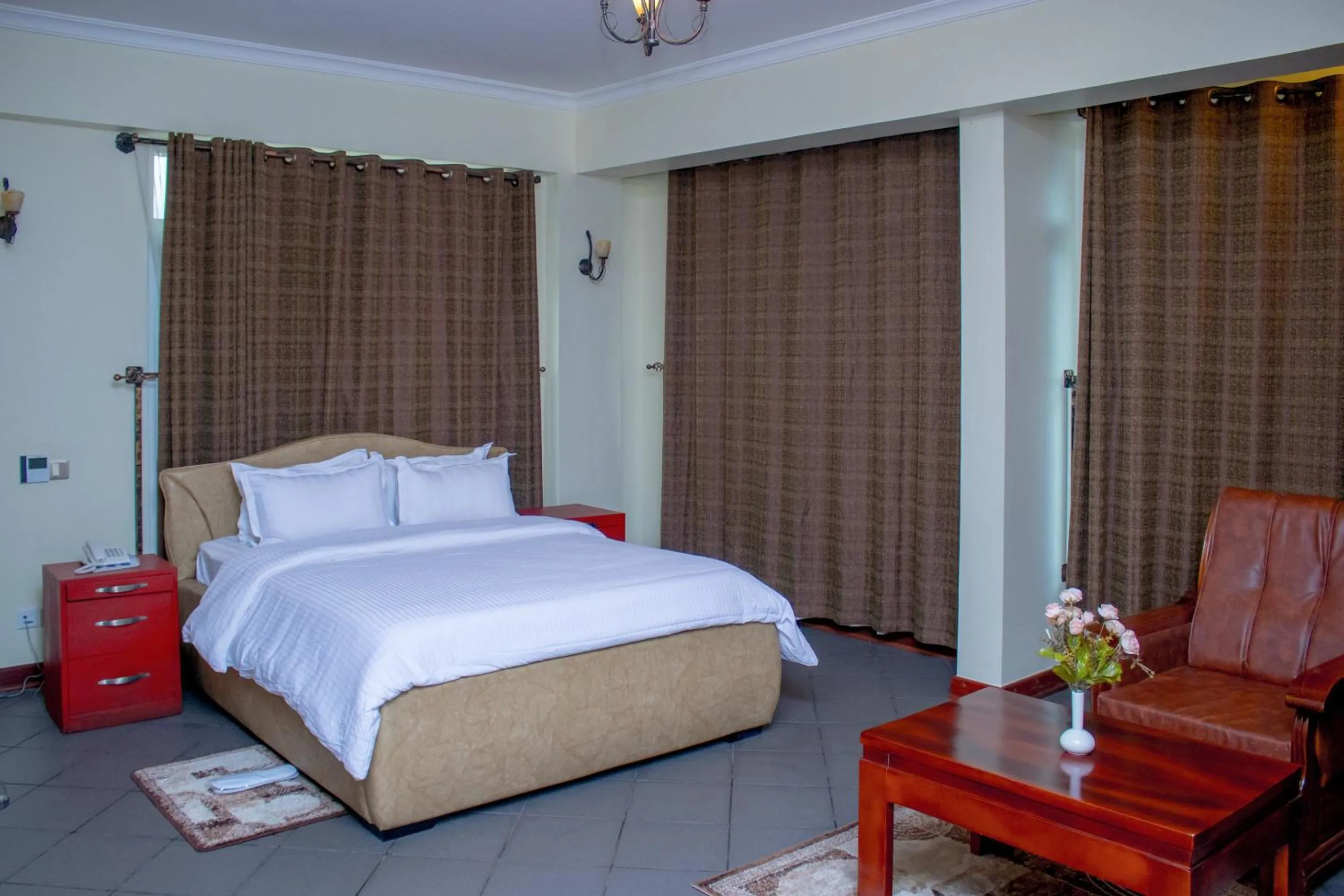 Bed in seven skies hotel