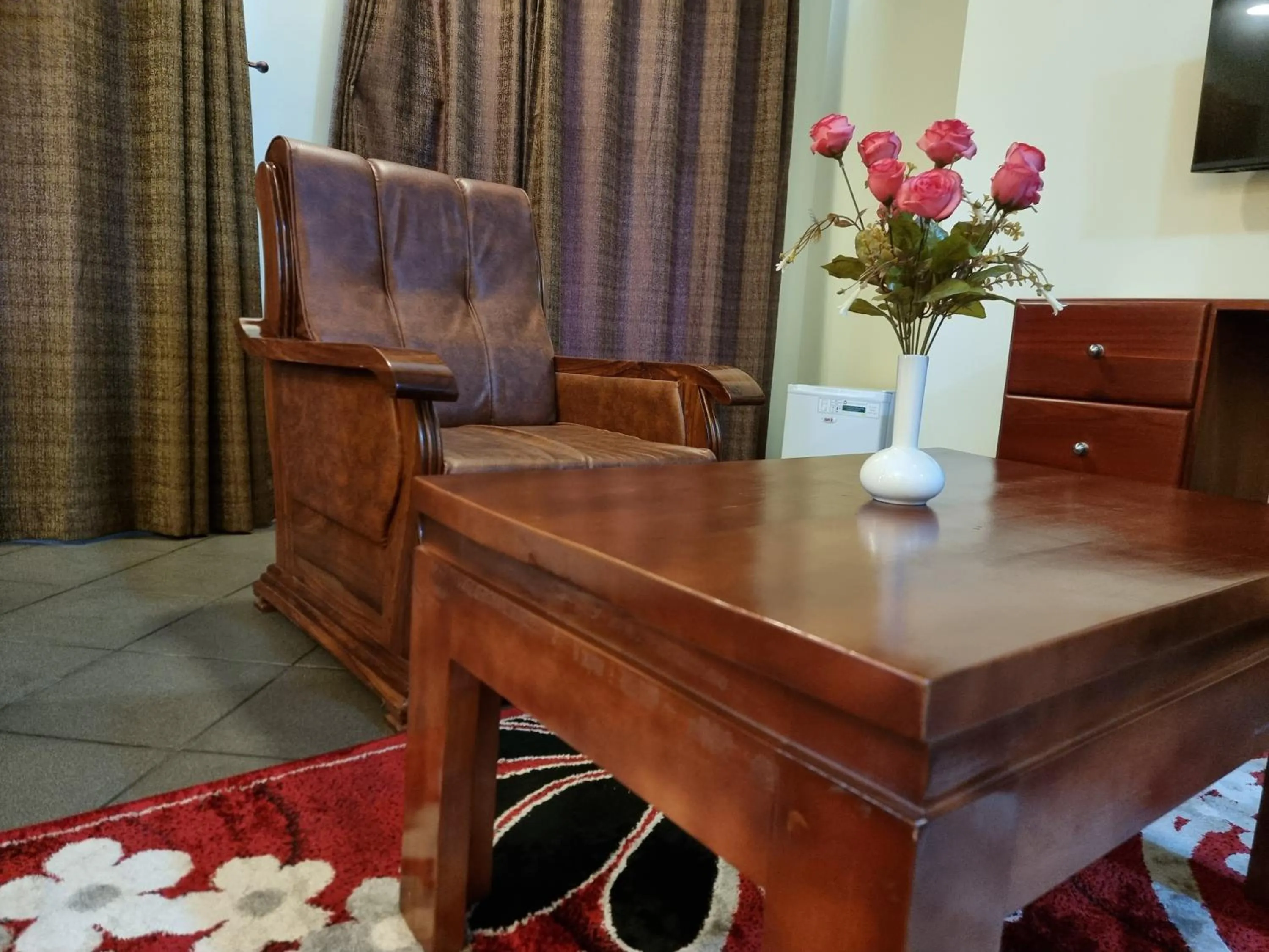 Seating area in seven skies hotel