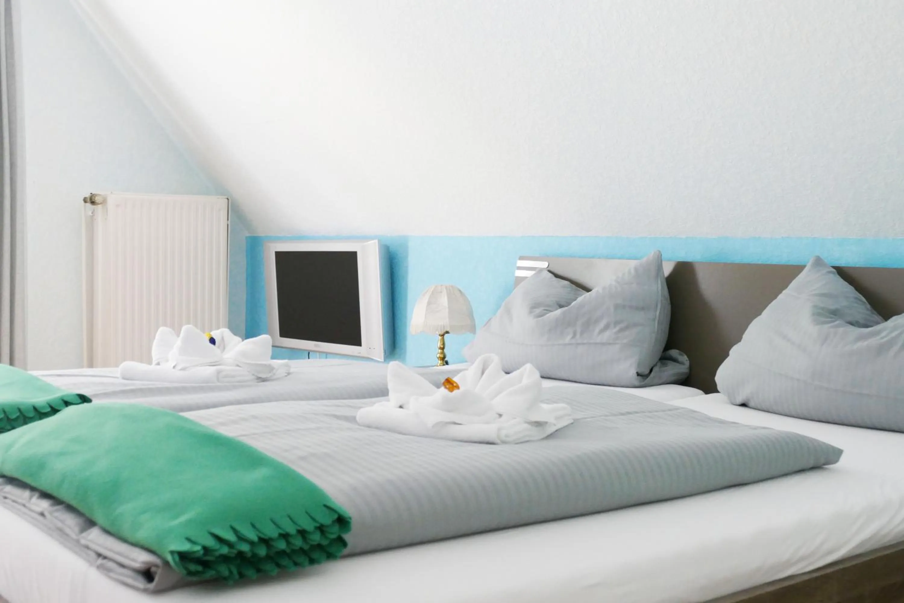 Bed in Hotel Weserstuben