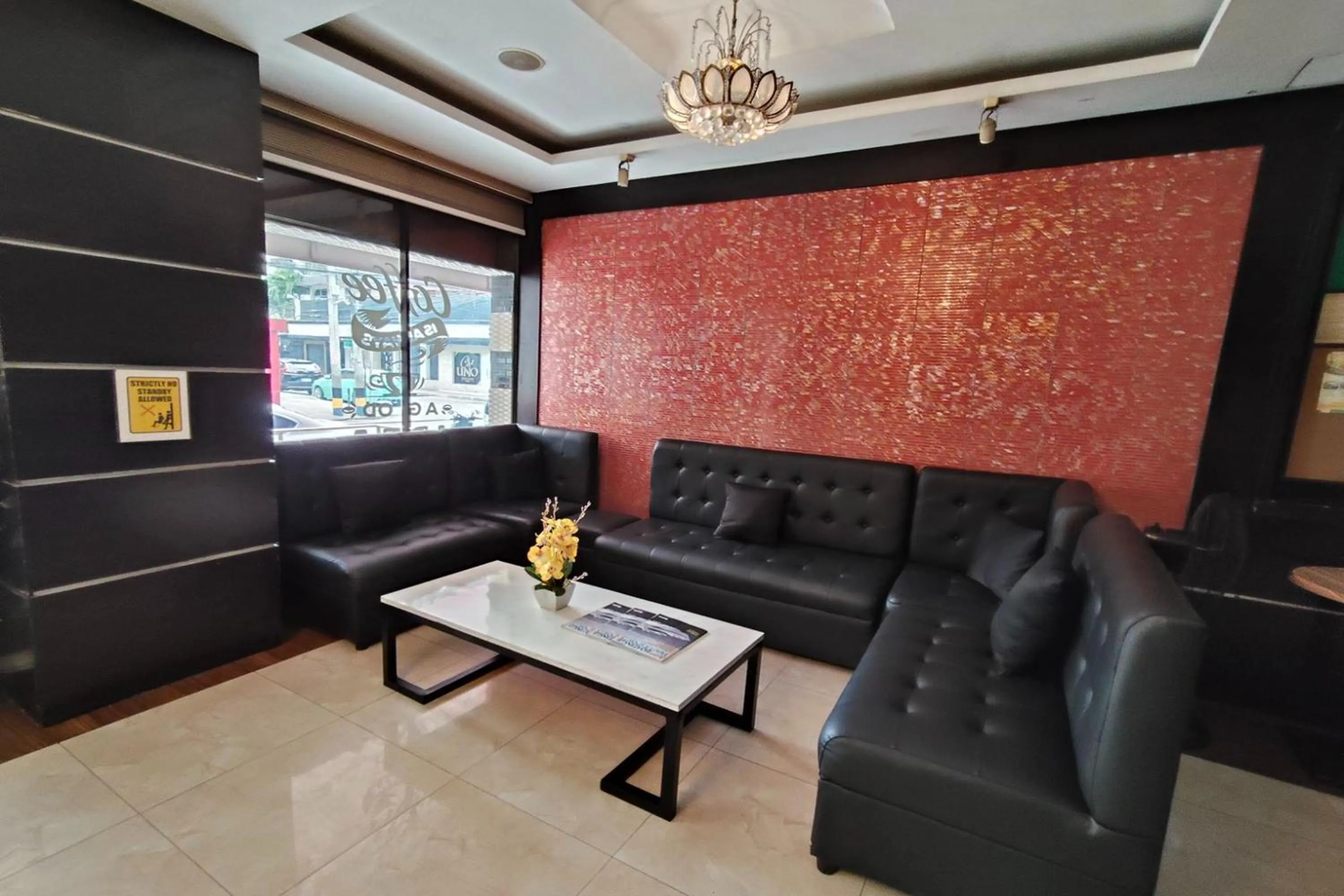 Seating area in Manila Crown Palace Hotel