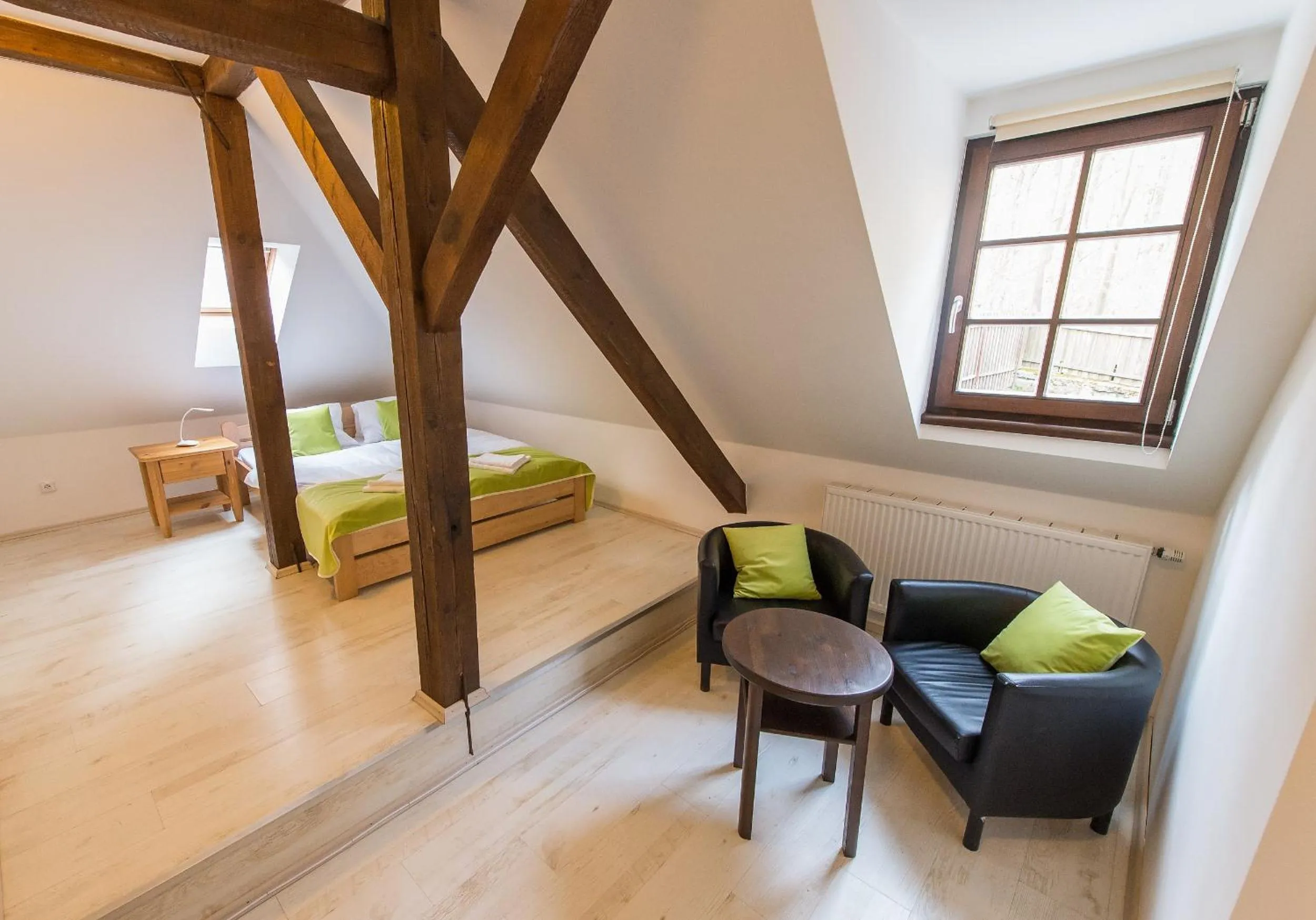 Seating area, Bed in Penzion Zámecká Zahrada