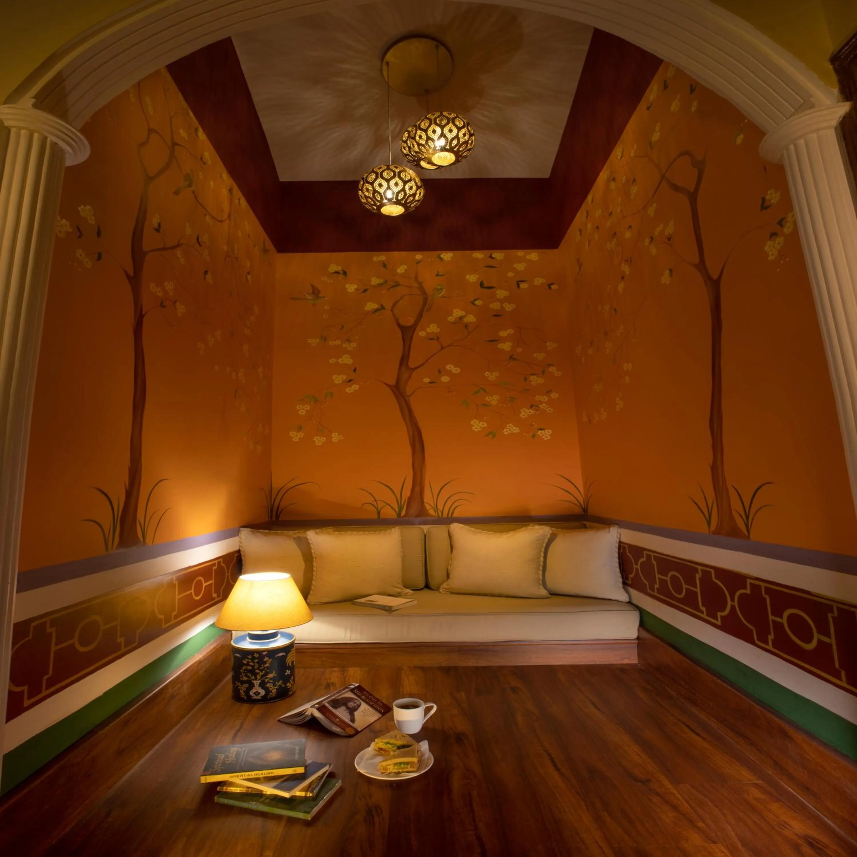 Seating area in Lamrin Boutique Cottages, Rishikesh