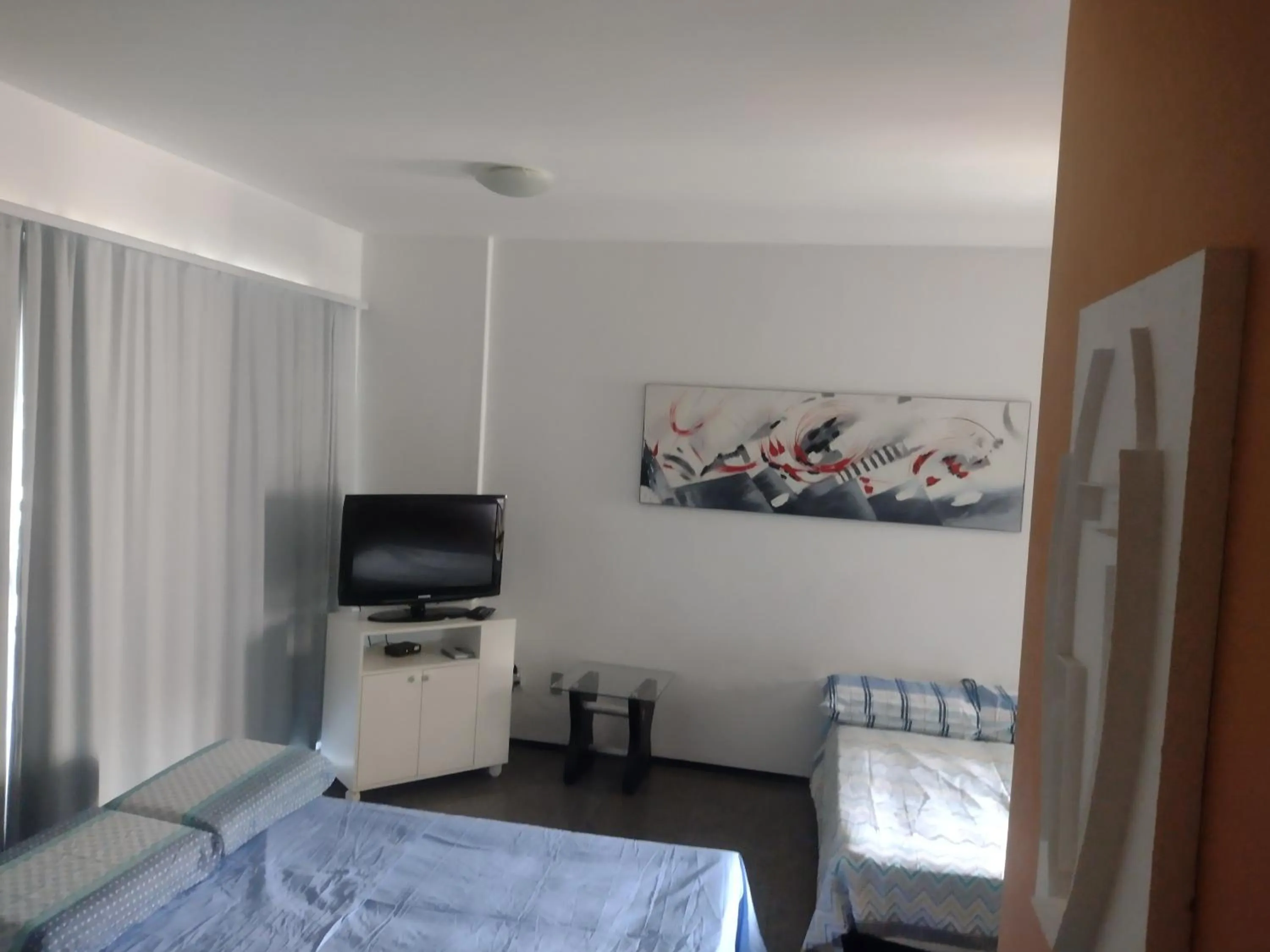 Living room, Bed in Via Venetto Flat próximo a feirinha da beira-mar Fortaleza