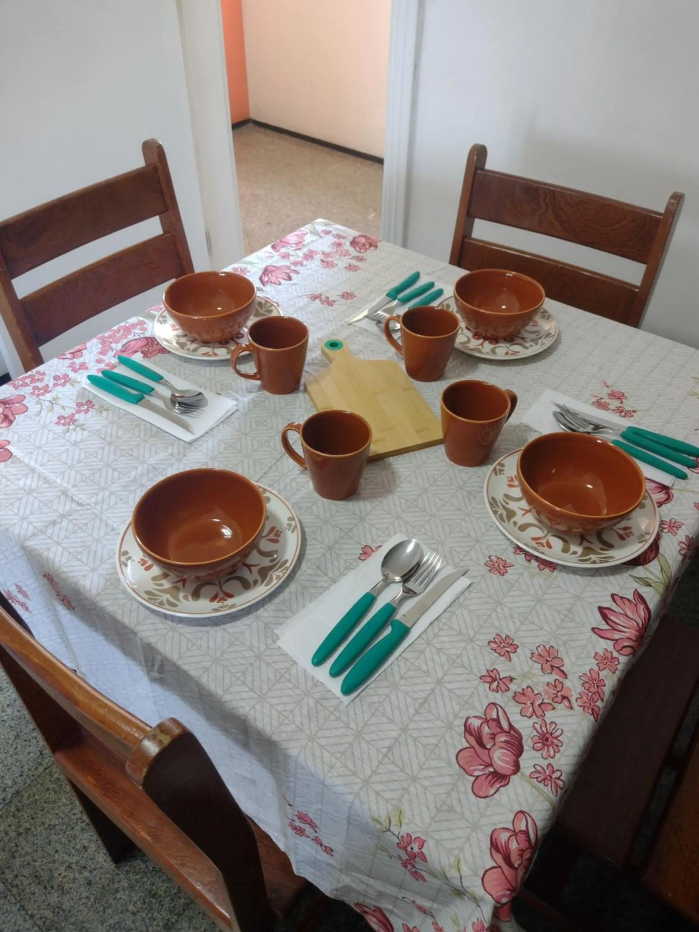 Communal kitchen in Via Venetto Flat próximo a feirinha da beira-mar Fortaleza