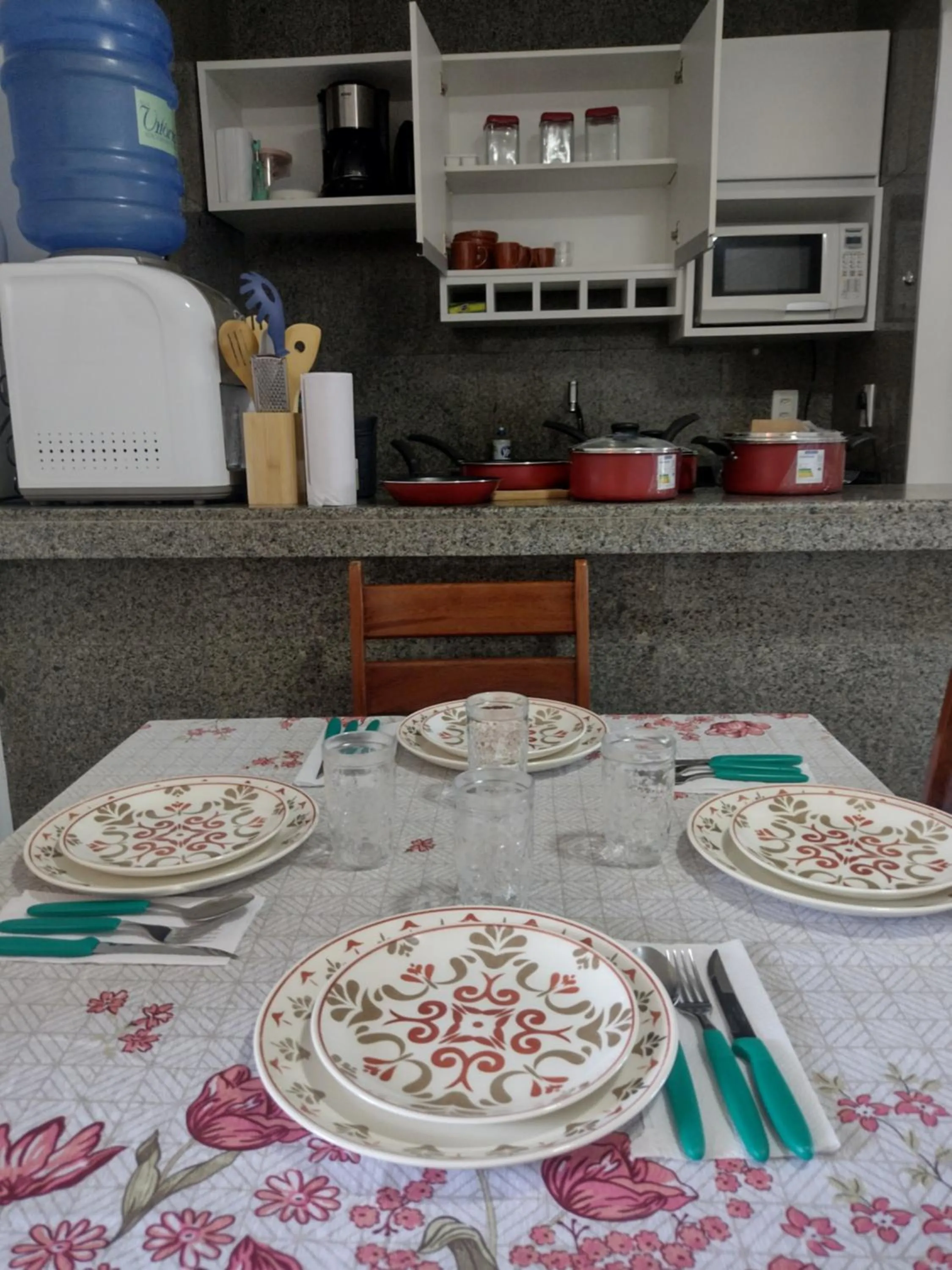 Kitchen or kitchenette in Via Venetto Flat próximo a feirinha da beira-mar Fortaleza