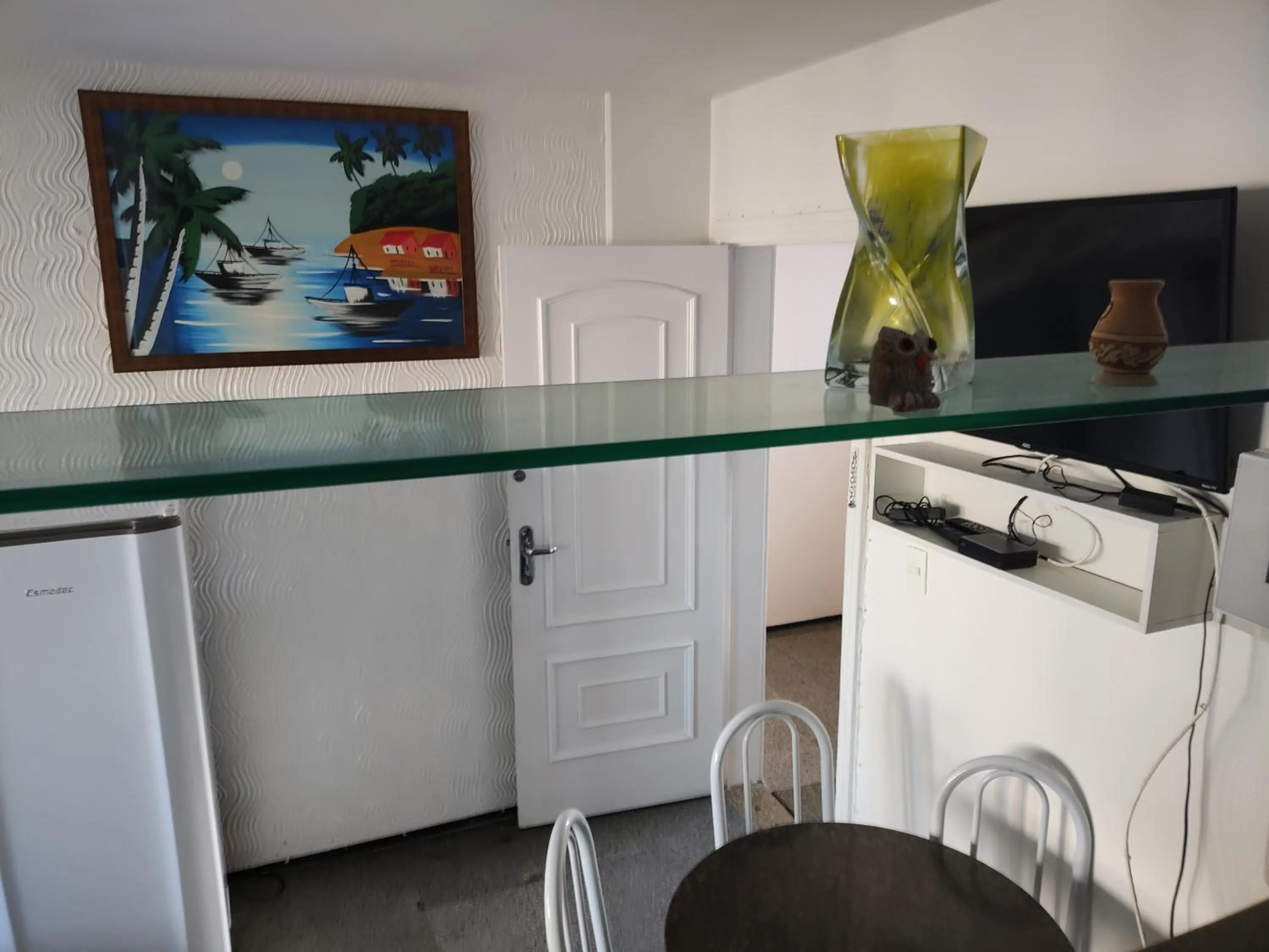 Kitchen or kitchenette in Via Venetto Flat próximo a feirinha da beira-mar Fortaleza