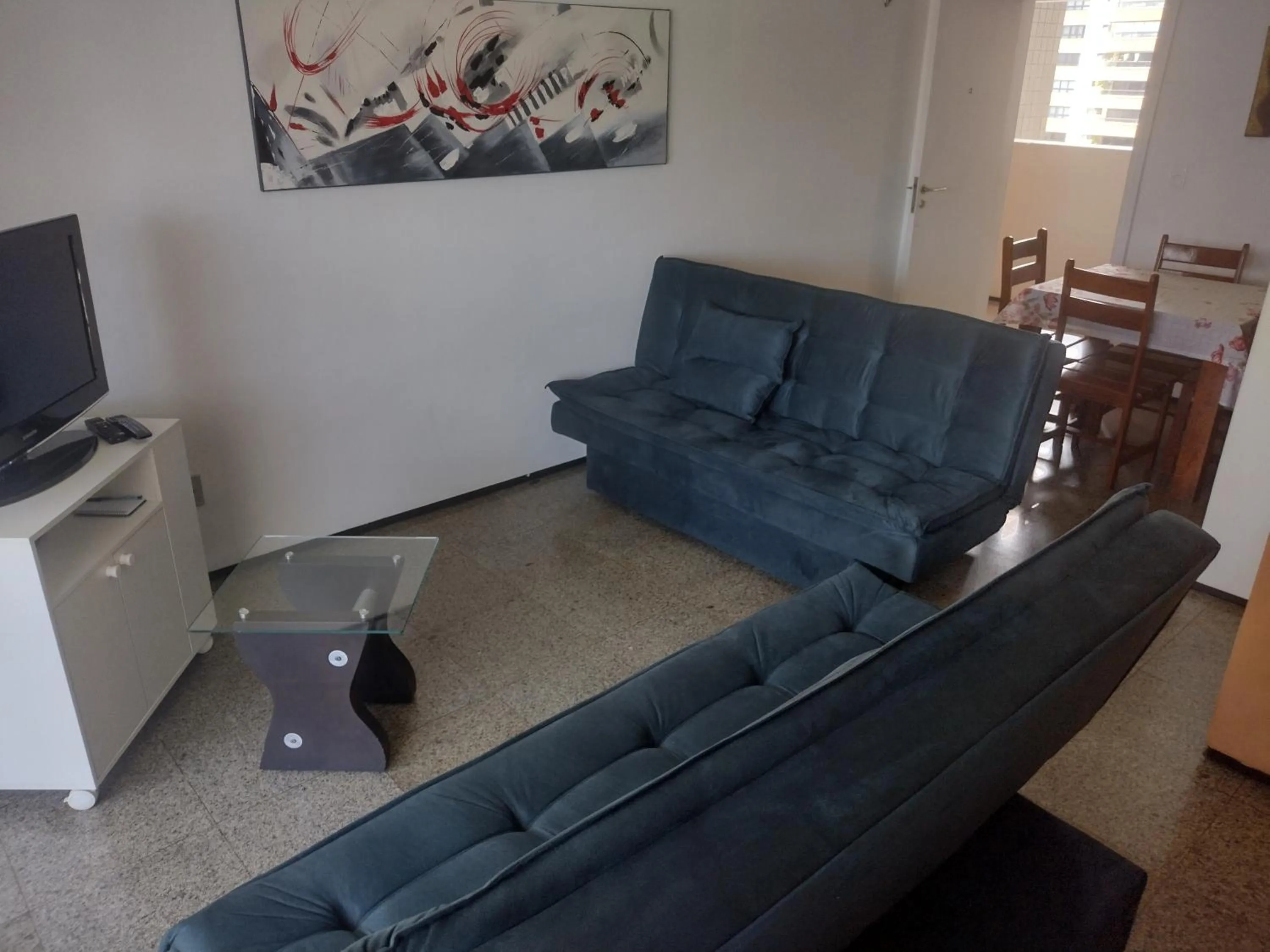 Living room in Via Venetto Flat próximo a feirinha da beira-mar Fortaleza