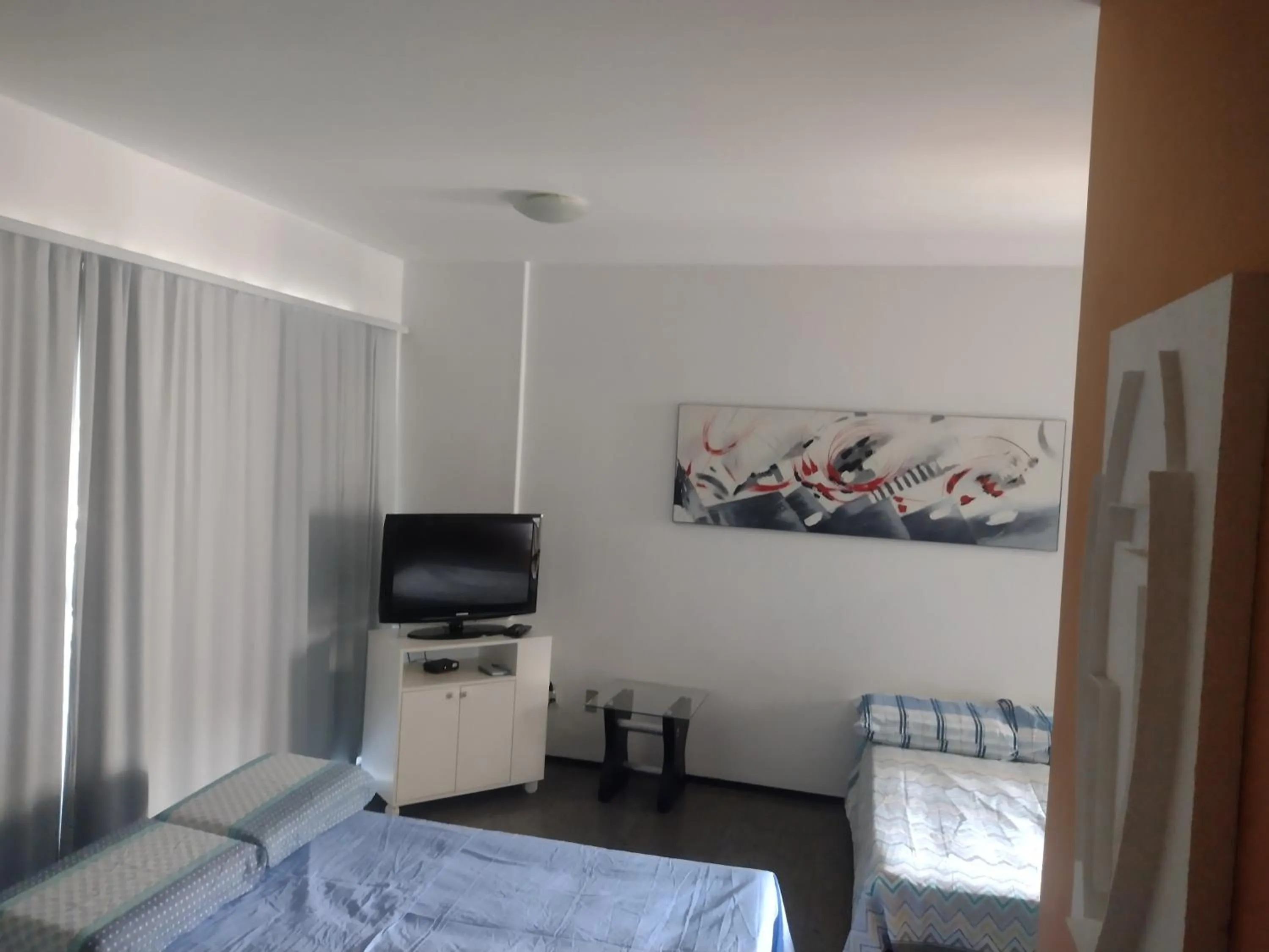 Living room, Bed in Via Venetto Flat próximo a feirinha da beira-mar Fortaleza