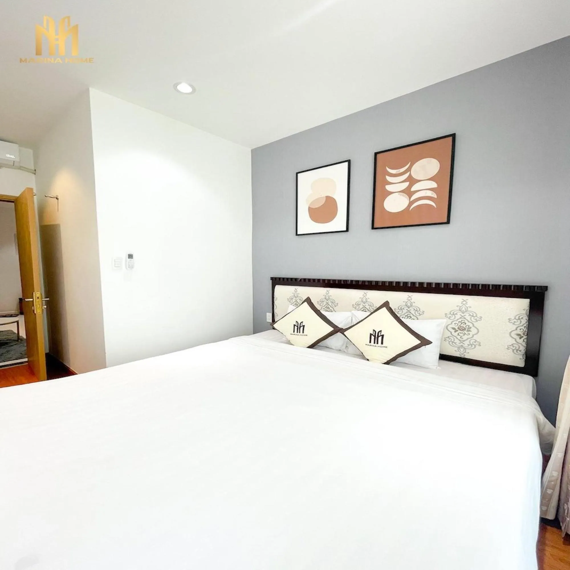 Bed in Căn hộ Khách sạn cao cấp Marina Long Xuyên