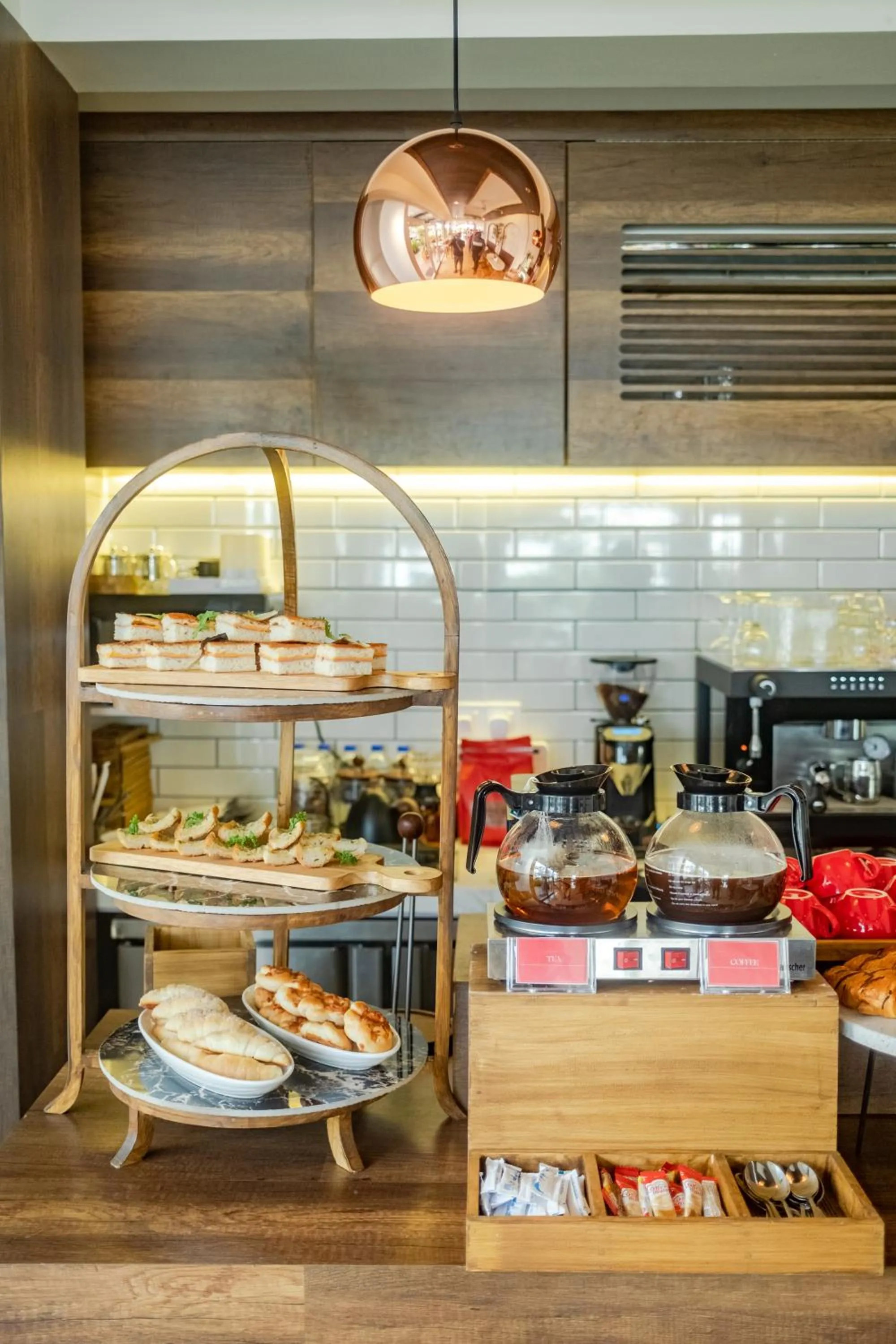 Buffet breakfast in Amber Beach Hotel