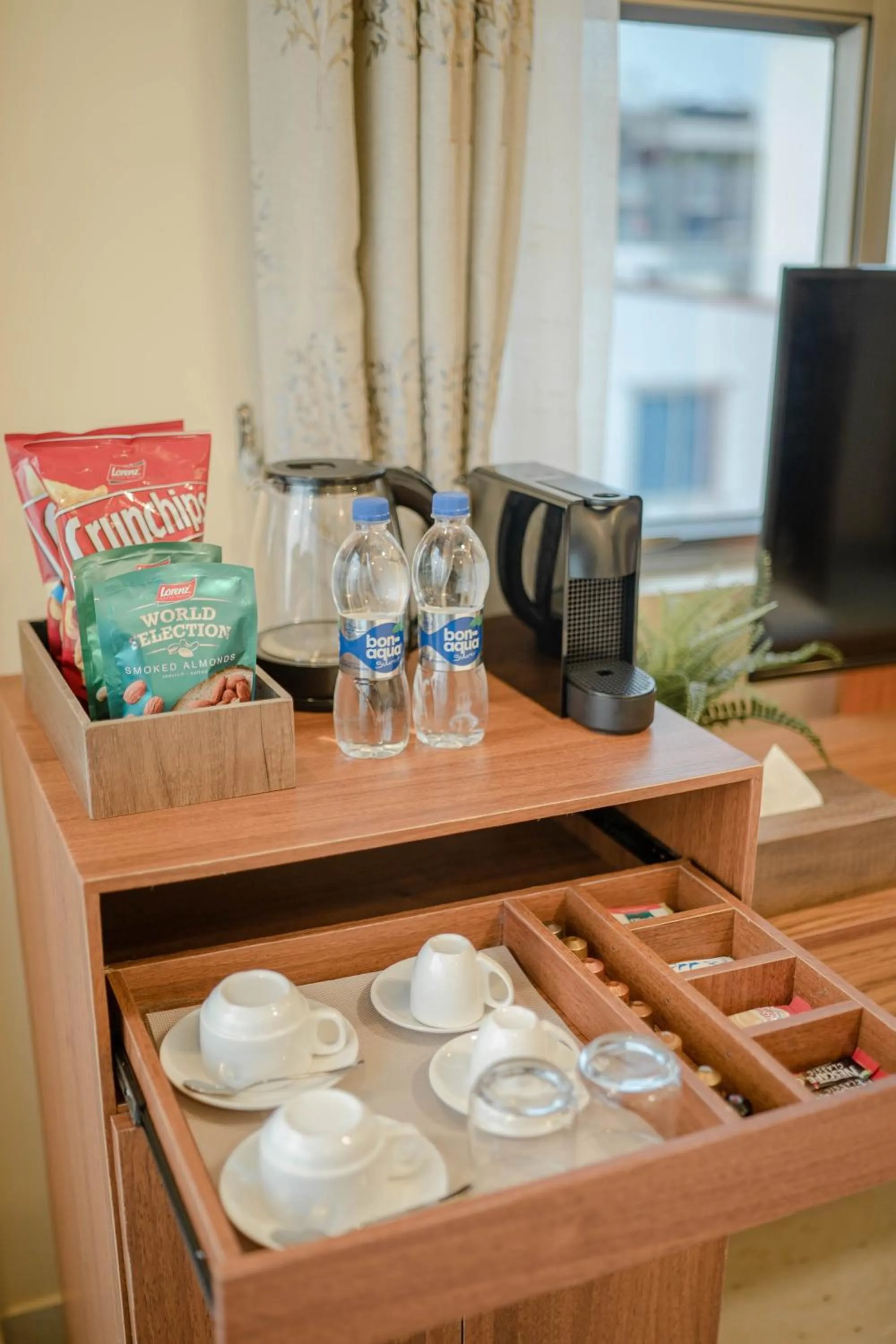 Coffee/tea facilities in Amber Beach Hotel