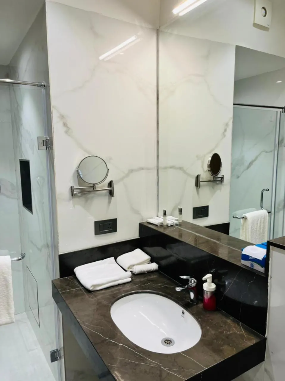 Shower in Aura Boutique Hotel