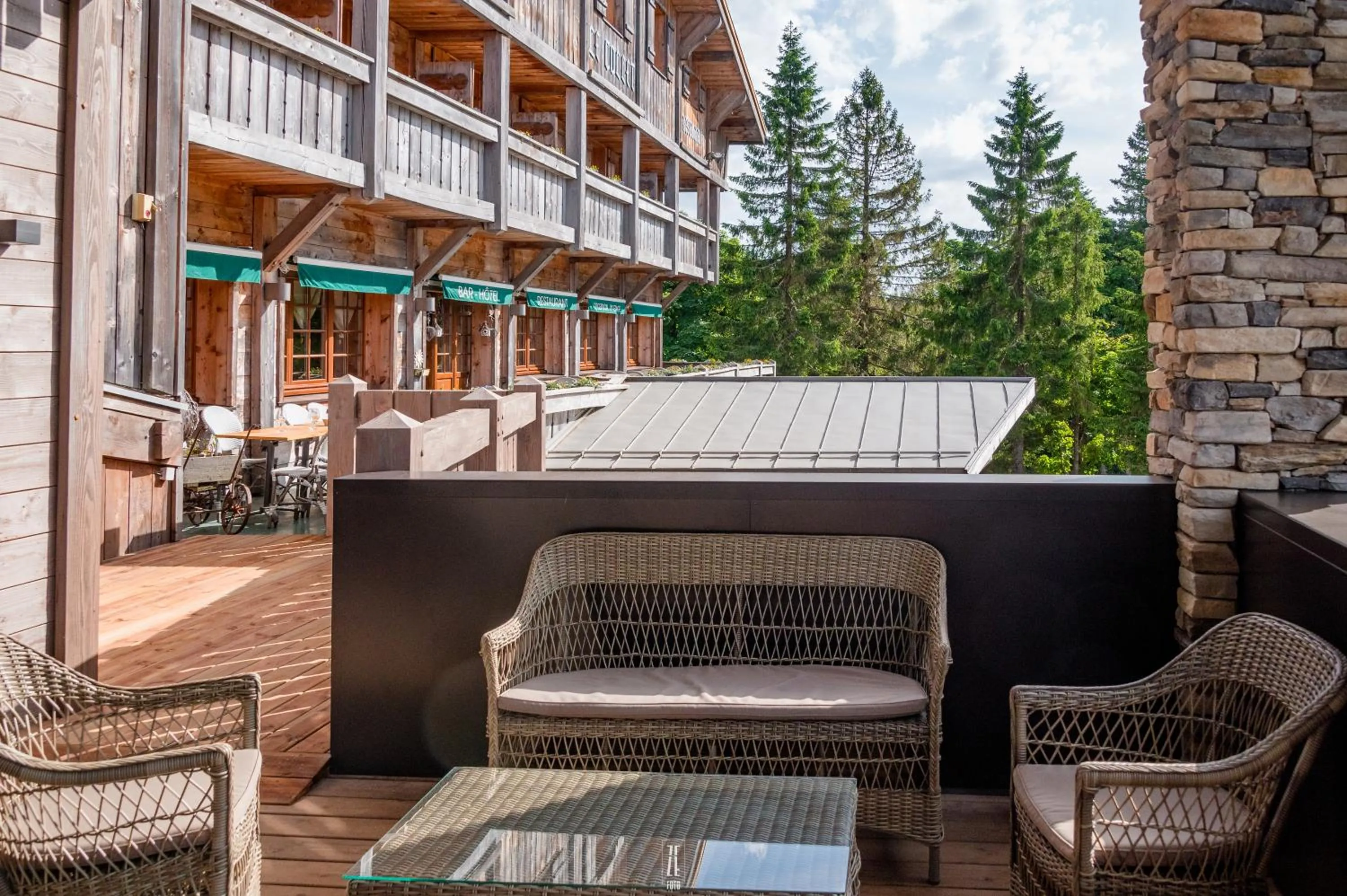Patio in Chalet Hôtel & Spa Le Collet