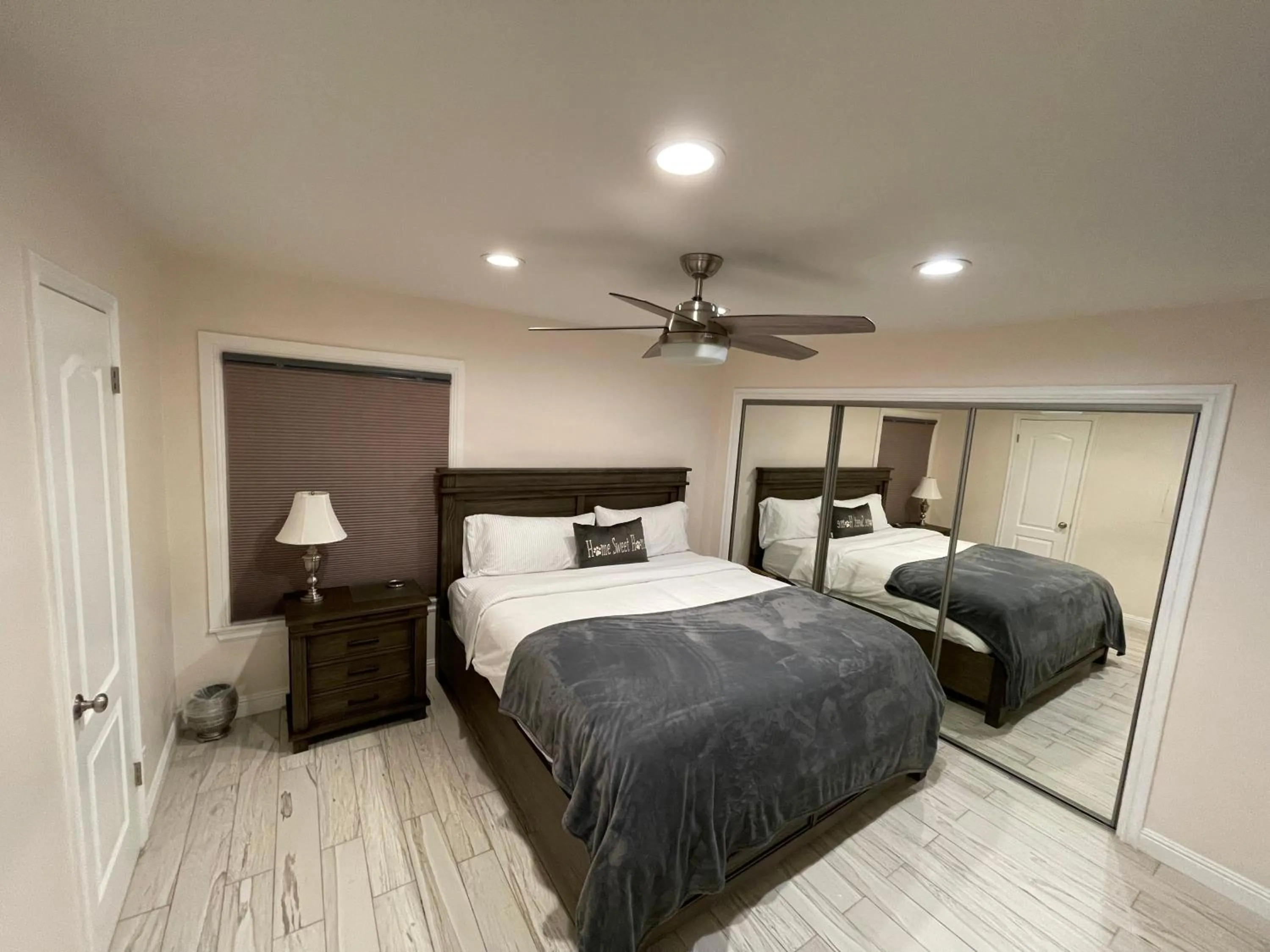 Bedroom, Bed in Cheerful, Beautifully Remodeled, Modern, Comfortable Home