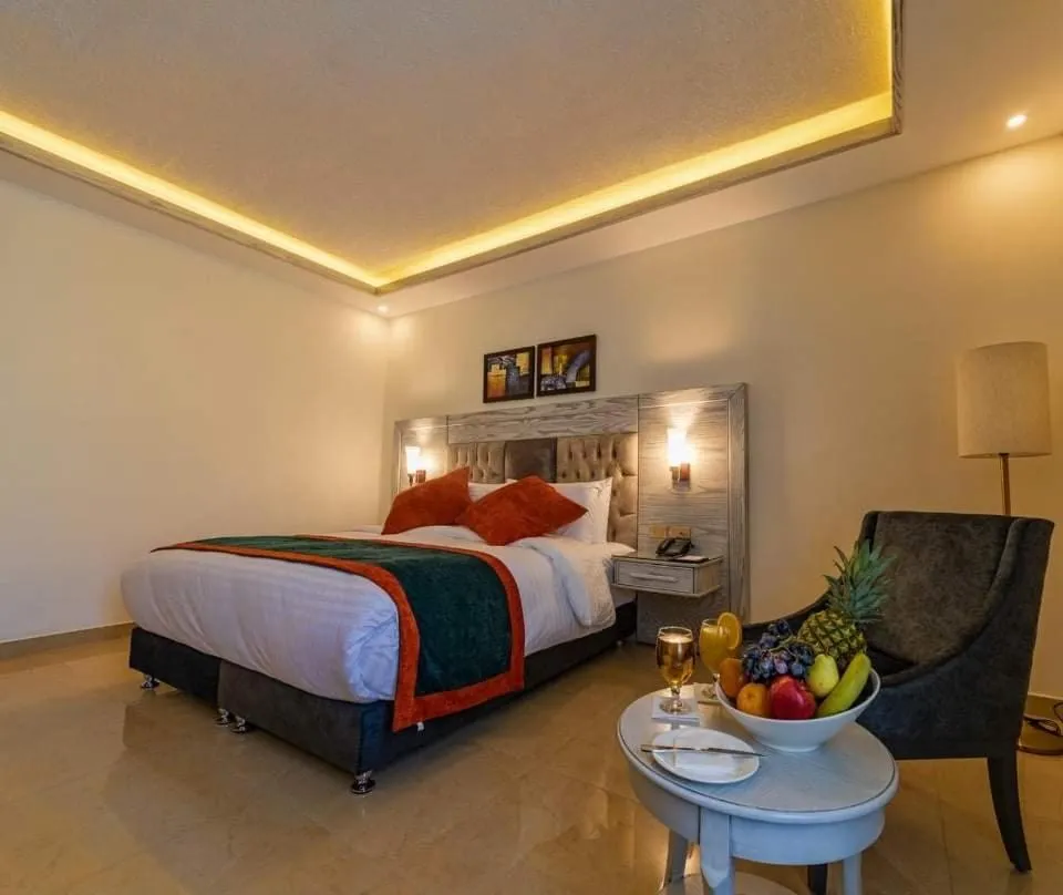 Bed in Petra Canyon Hotel