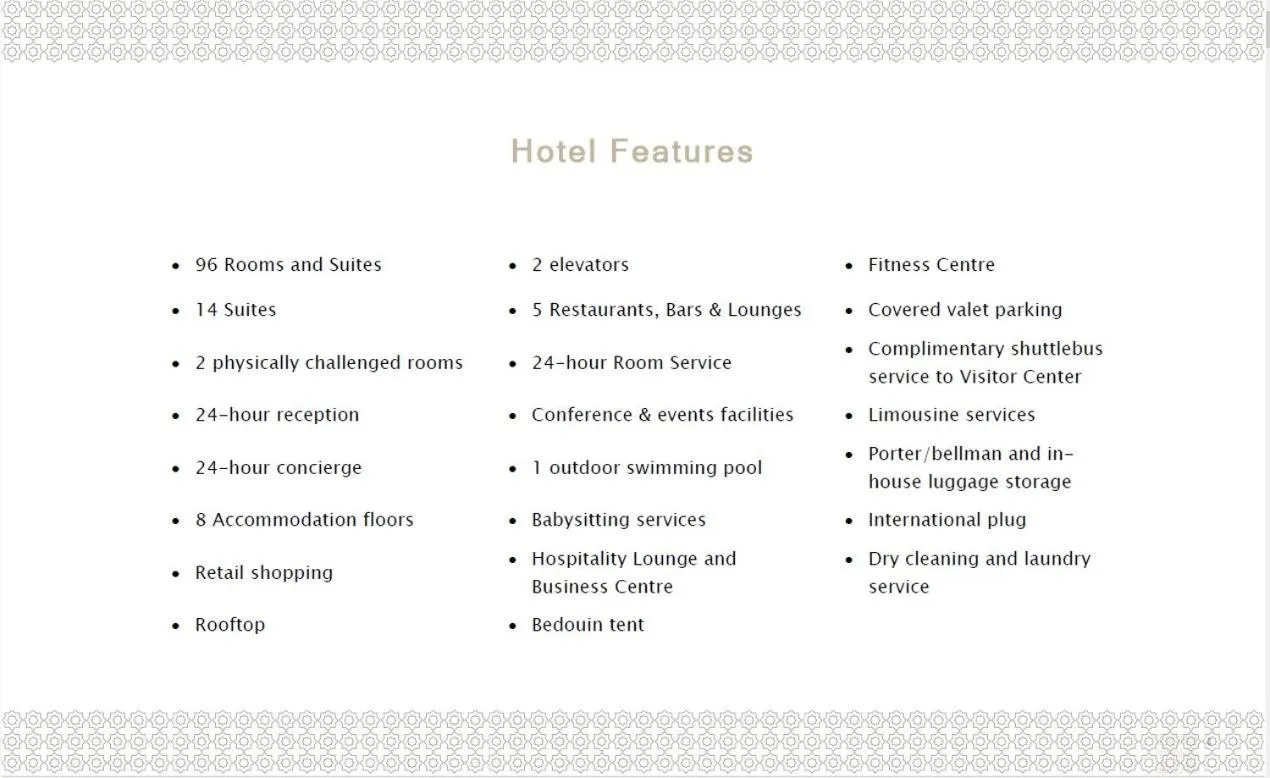 Text overlay in Petra Canyon Hotel