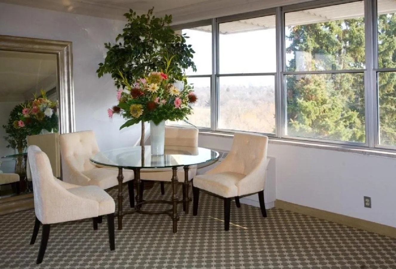 Seating area in Guest House on the Mount