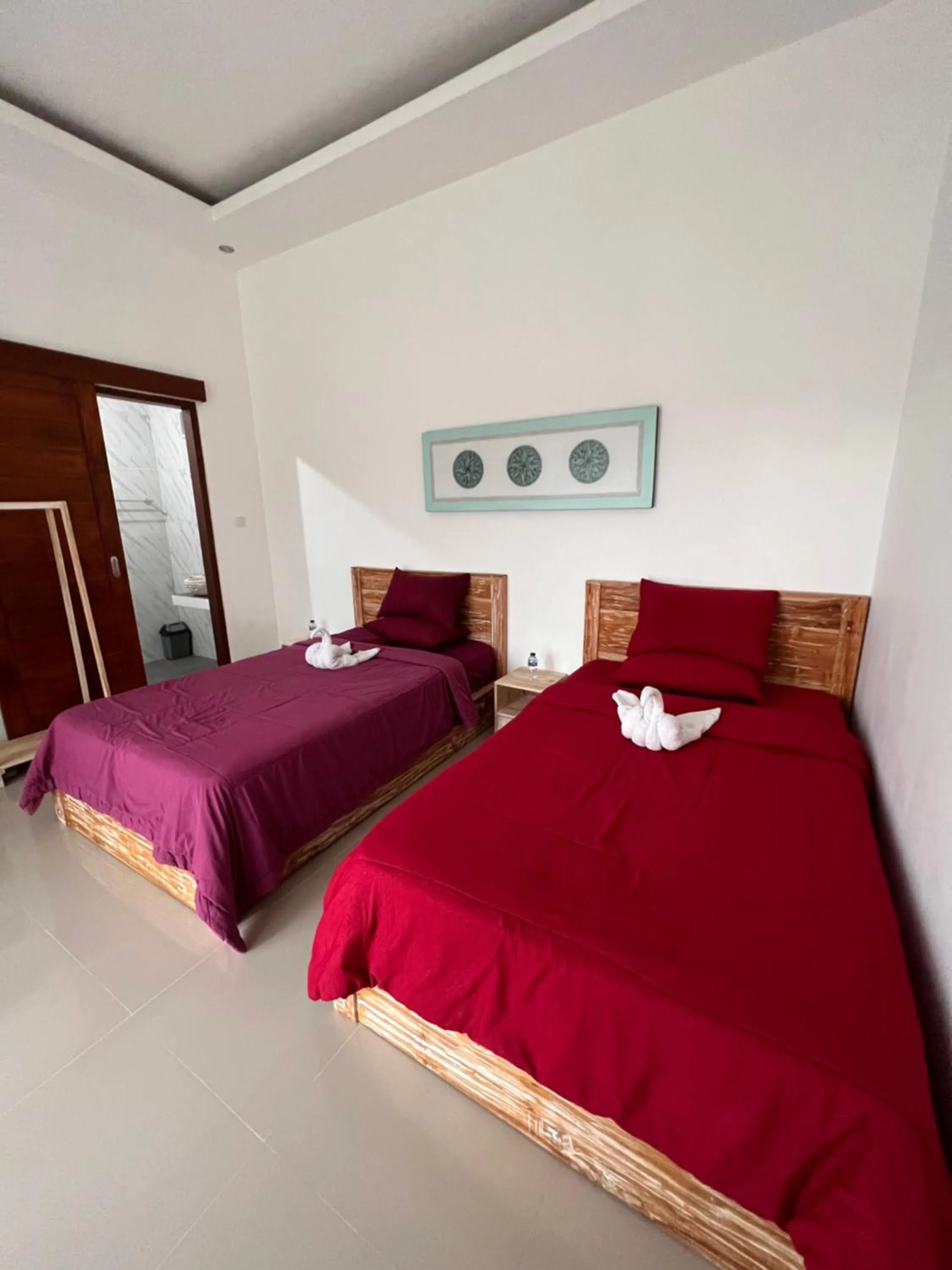 Bed in Bali Astetic Villa and Hot Spring