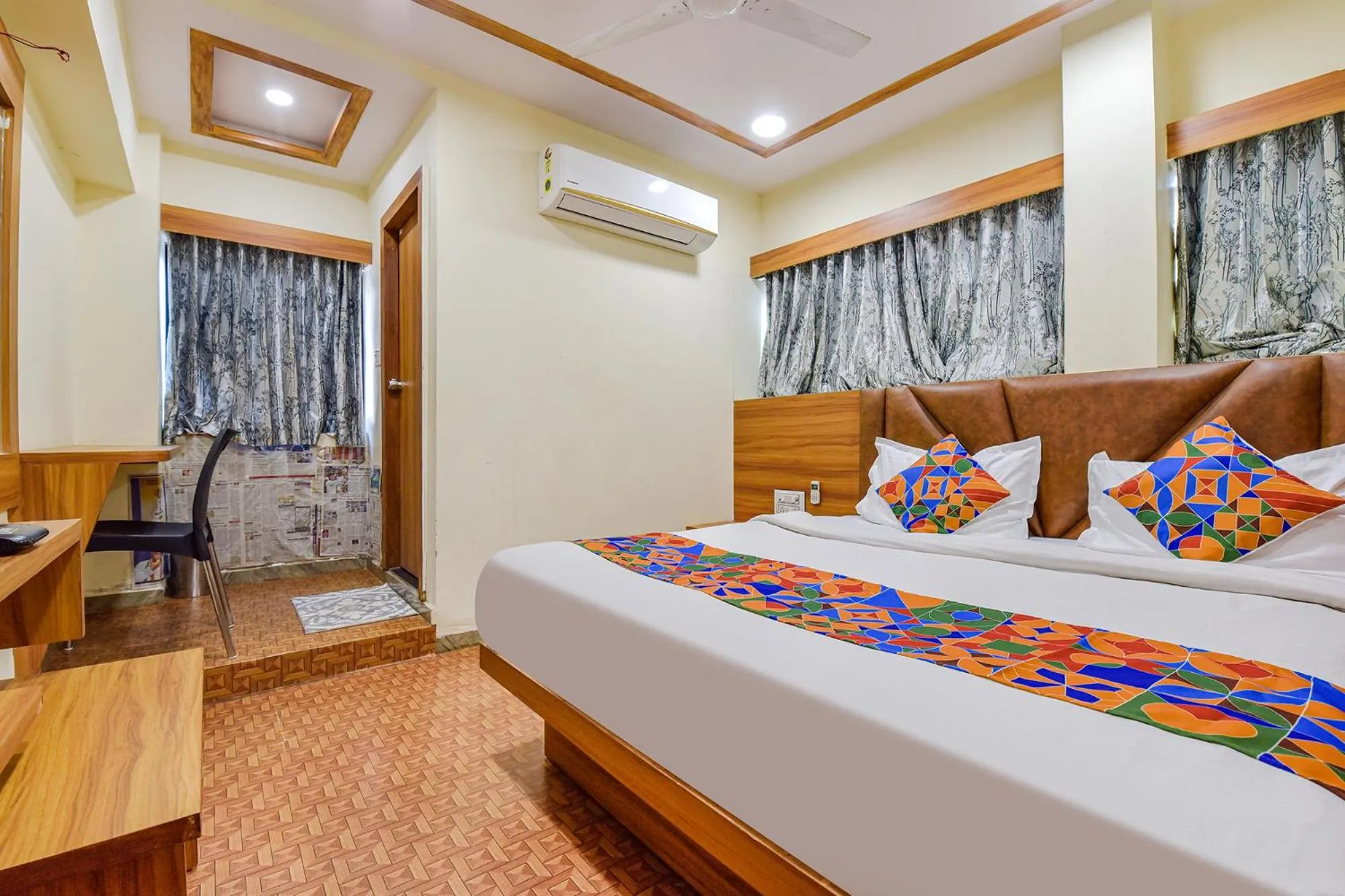 Bed in FabHotel Silver Inn - CG road