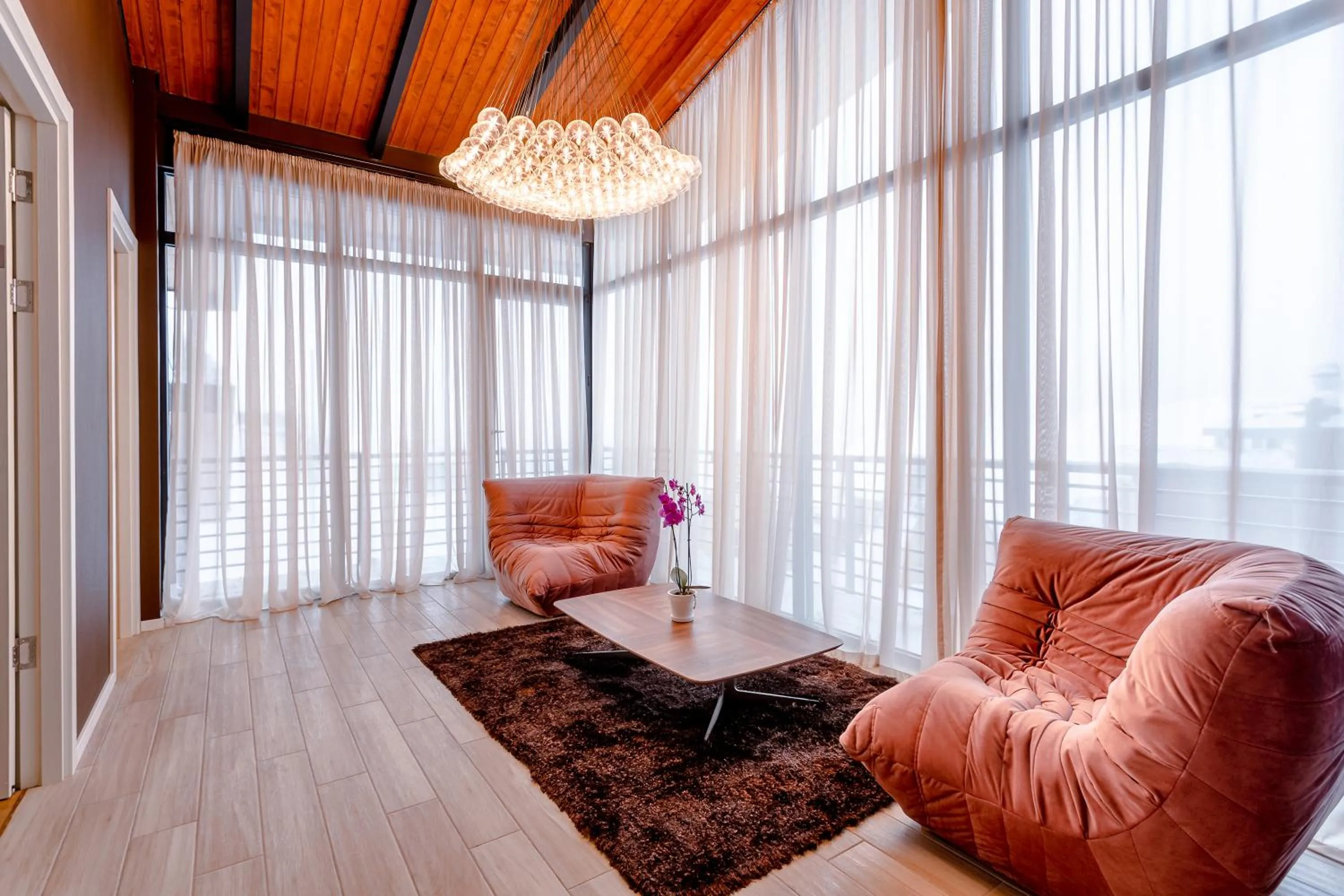 Seating area in Hotel Tsiga