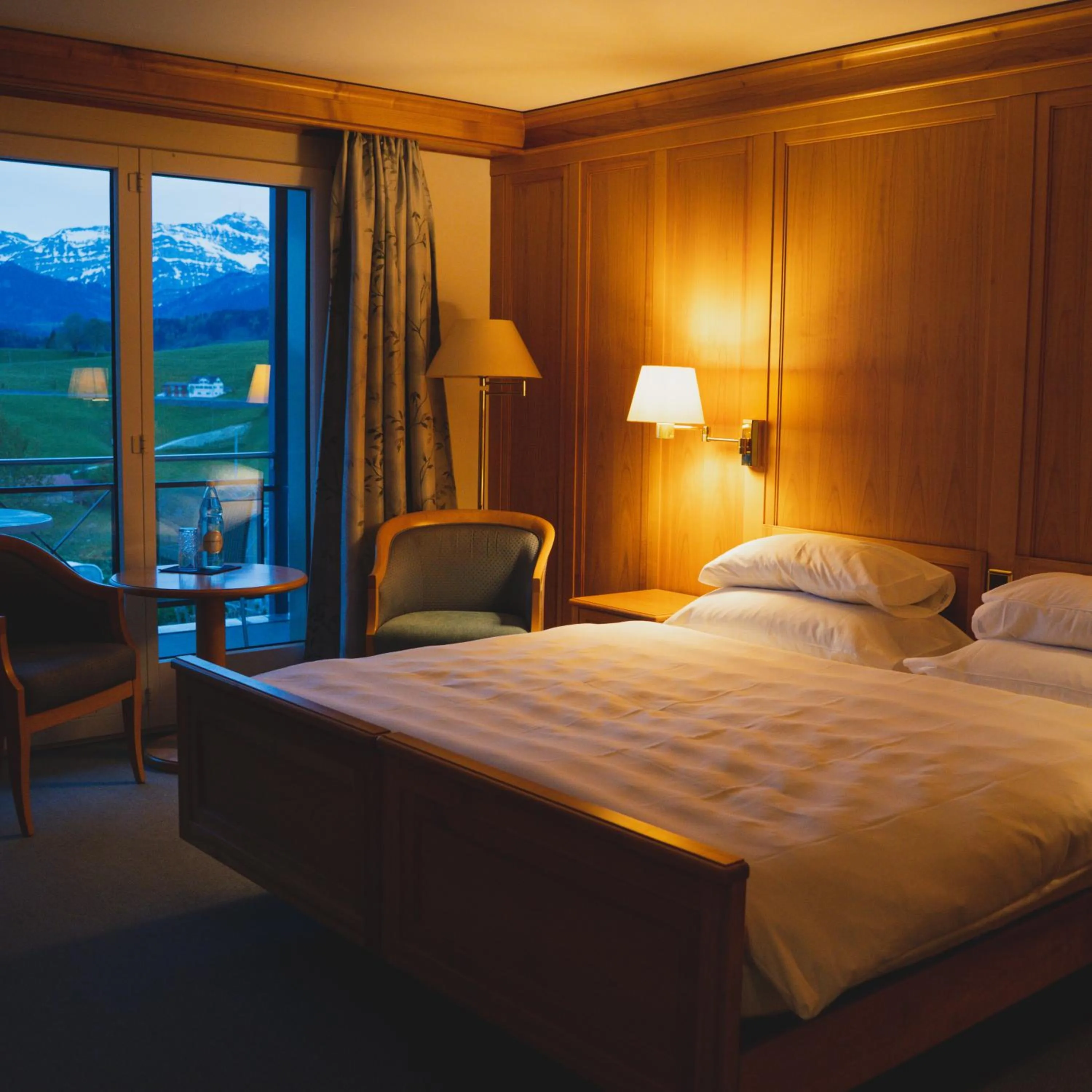 View (from property/room), Bed in Vegan Health Hotel Sonnenberg