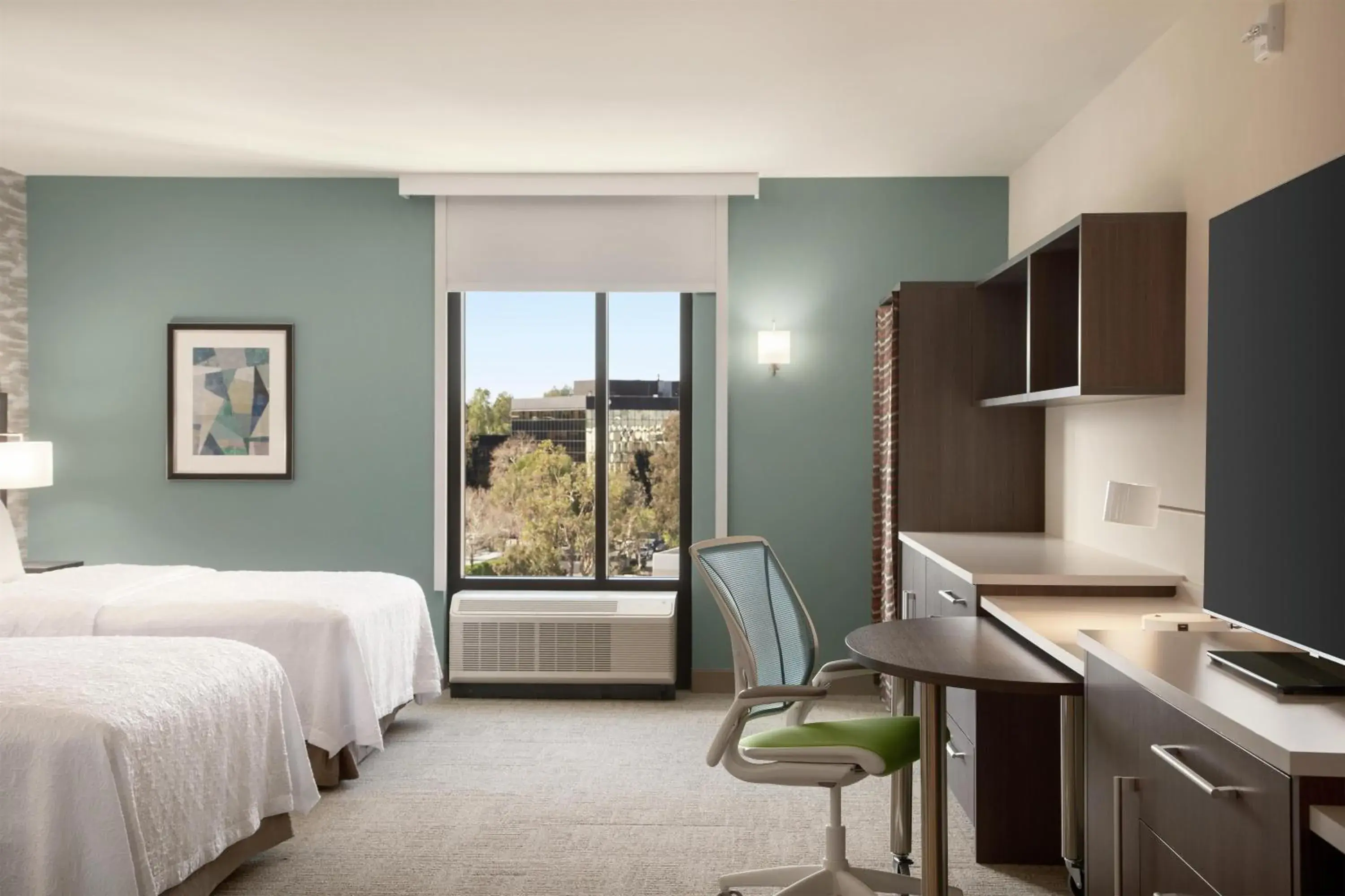 Studio Suite with Two Queen Beds in Home2 Suites By Hilton Woodland Hills Los Angeles Studio Suite with Two Queen Beds in Home2 Suites By Hilton Woodland Hills Los Angeles