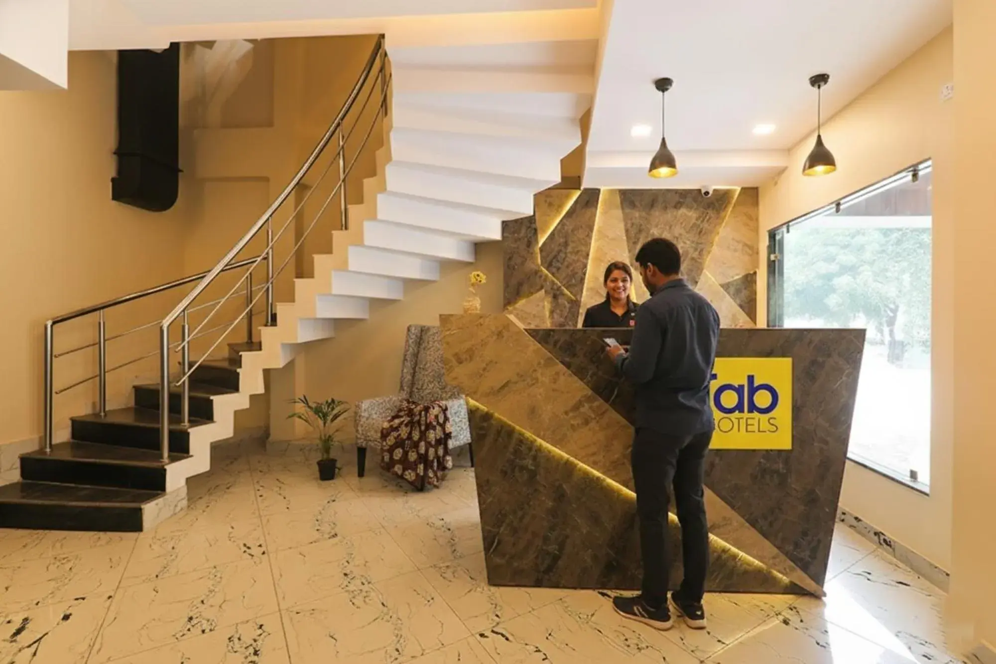 Lobby or reception in FabHotel Blueark Lobby or reception in FabHotel Blueark