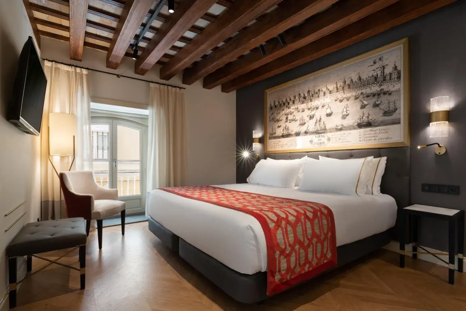 Photo of the whole room, Bed in Áurea Casa Palacio Sagasta by Eurostars Hotel Company Photo of the whole room, Bed in Áurea Casa Palacio Sagasta by Eurostars Hotel Company