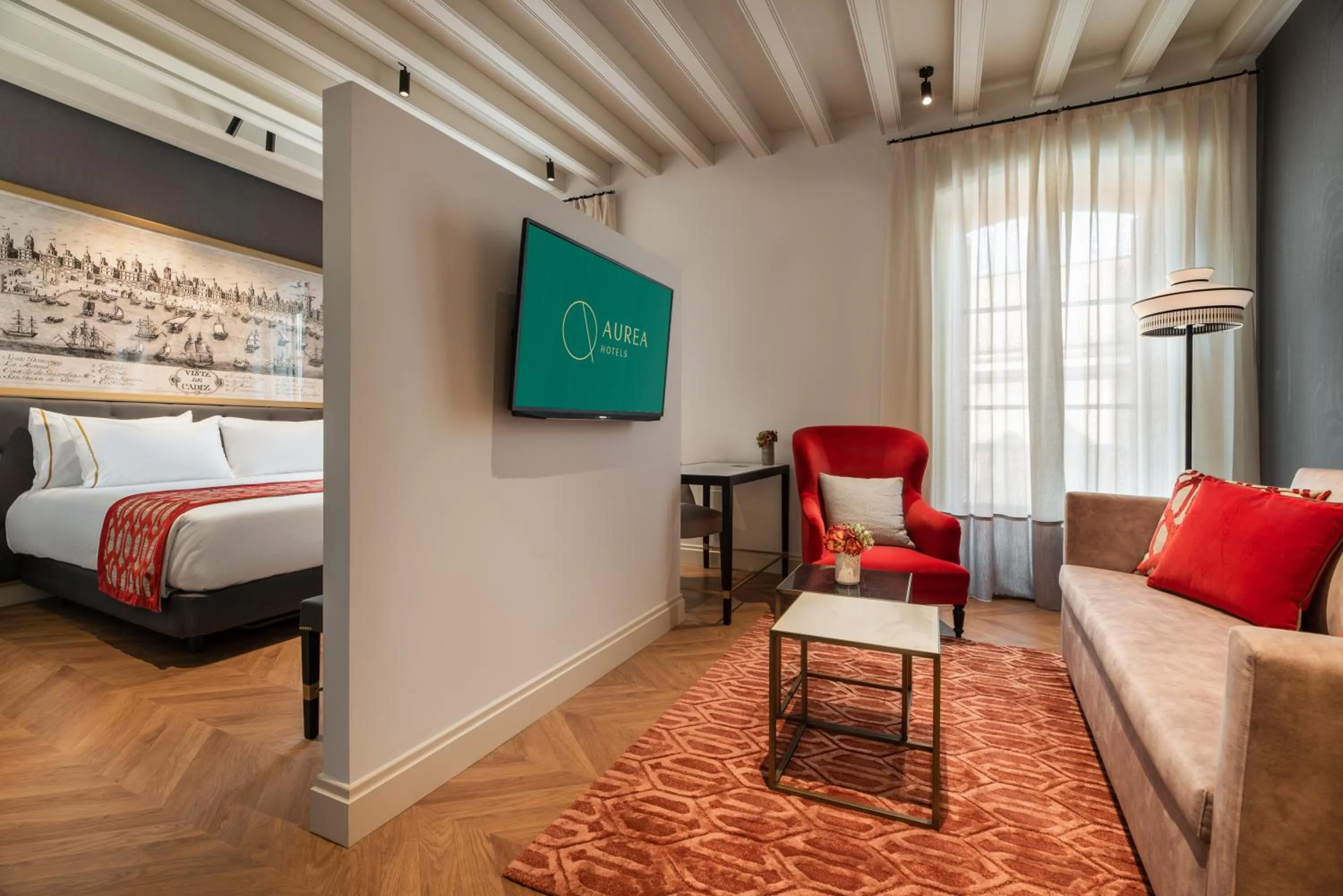 Bed in Áurea Casa Palacio Sagasta by Eurostars Hotel Company