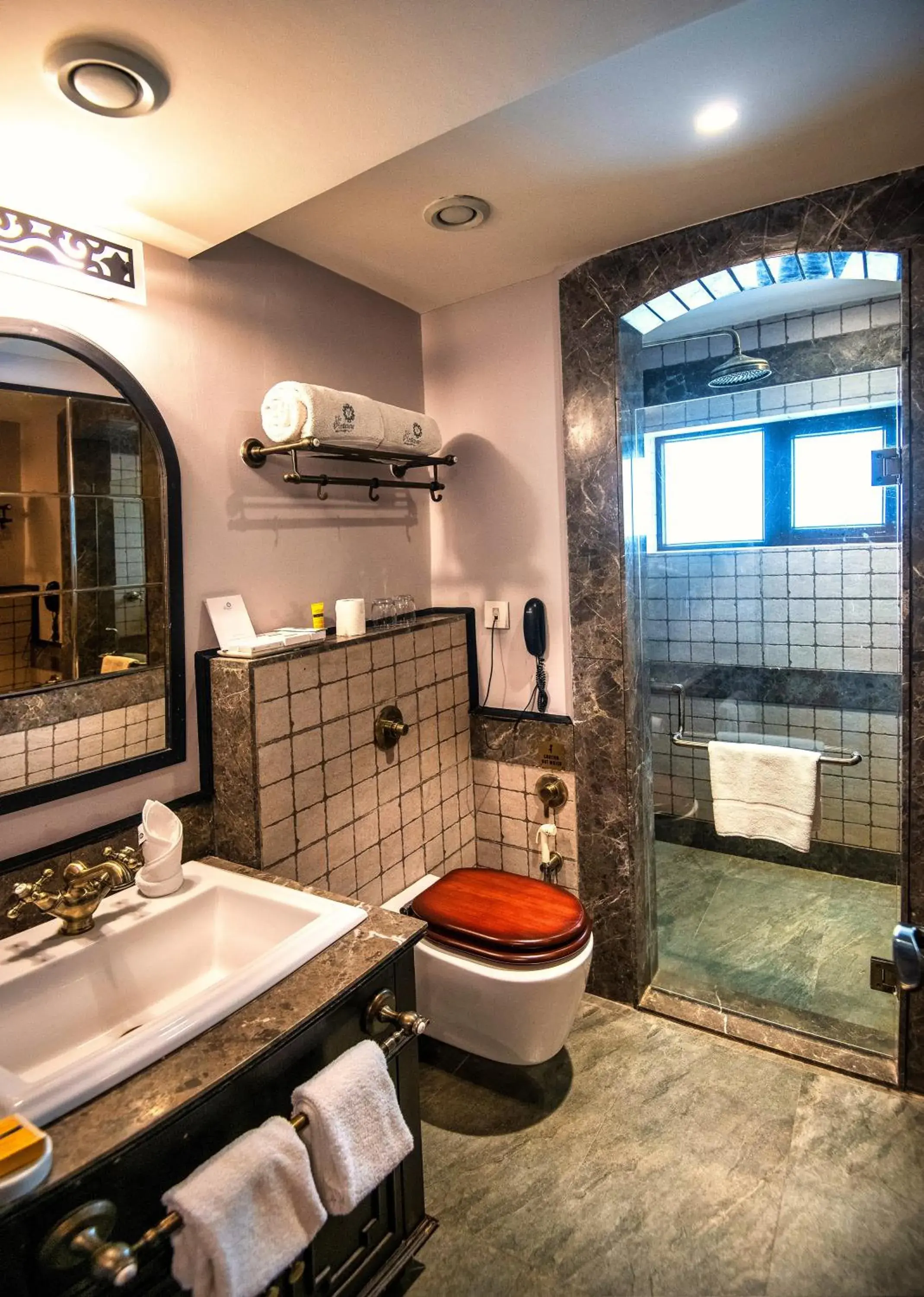 Bathroom in The Vintage Srinagar at Dal Lake Bathroom in The Vintage Srinagar at Dal Lake