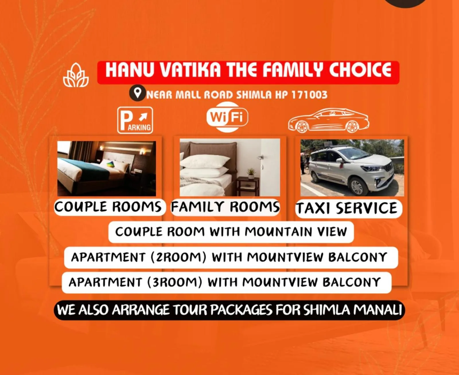 Facility for disabled guests in HANU VATIKA The FAMILY CHOICE