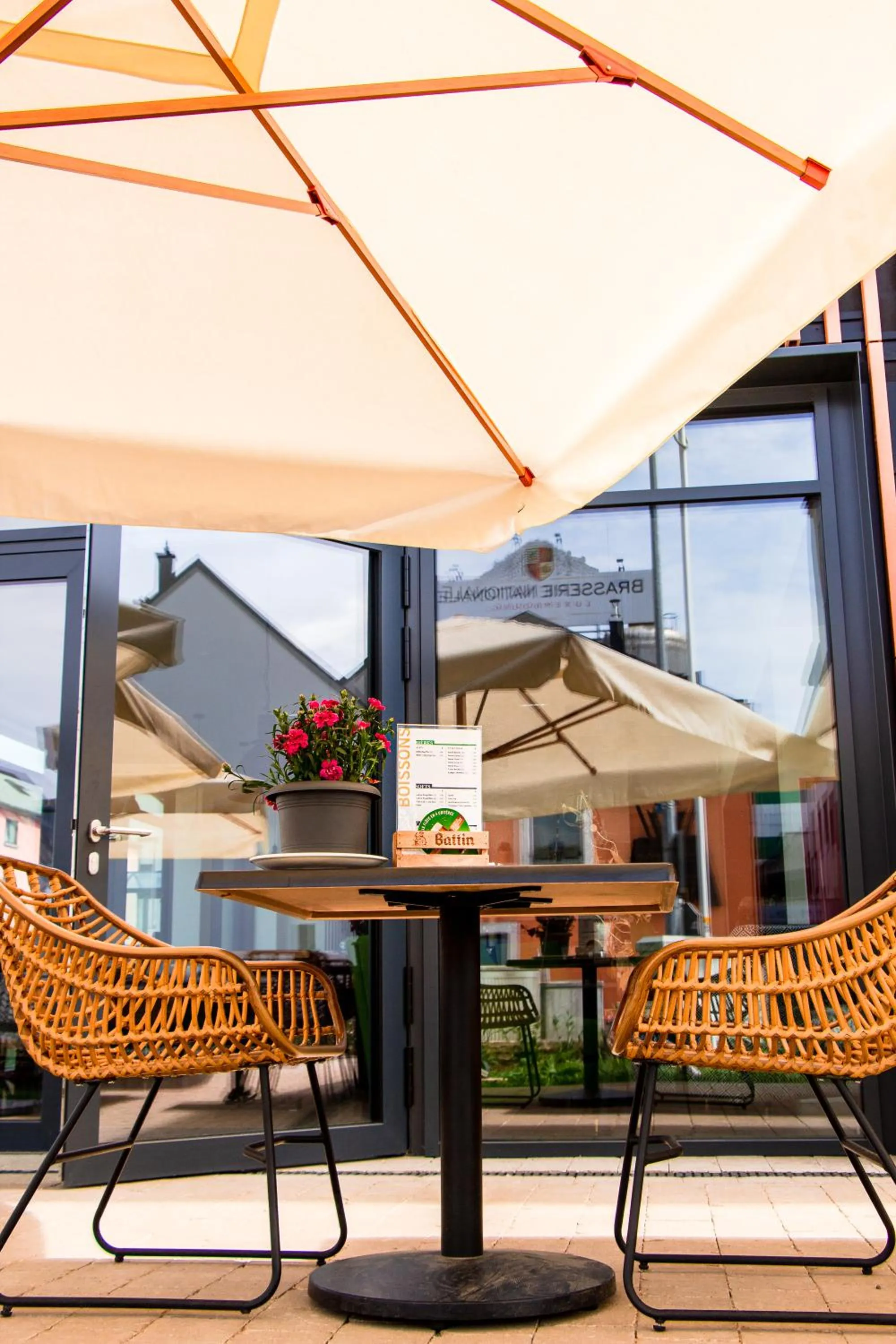 Patio in De Brauhotel - Hôtel de la Brasserie Nationale