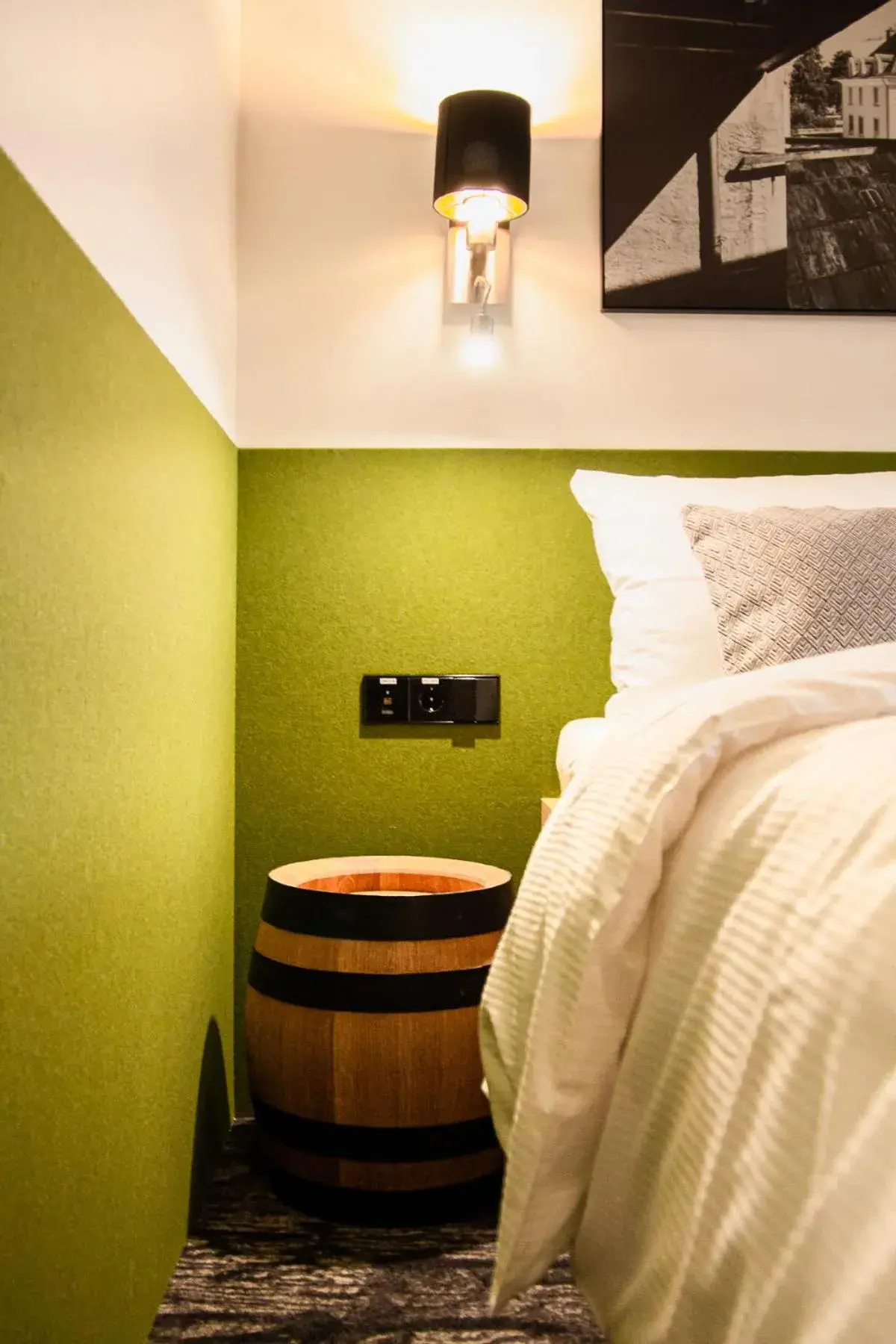 Bed in De Brauhotel - Hôtel de la Brasserie Nationale Bed in De Brauhotel - Hôtel de la Brasserie Nationale