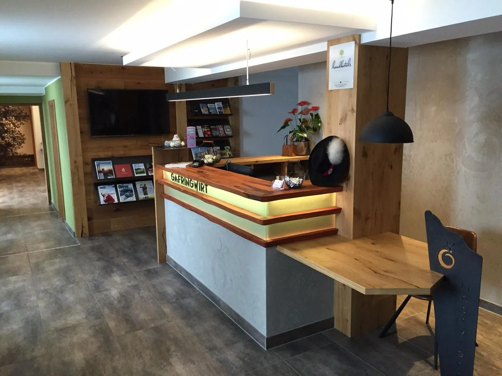 Lobby or reception in Landhotel Gafringwirt