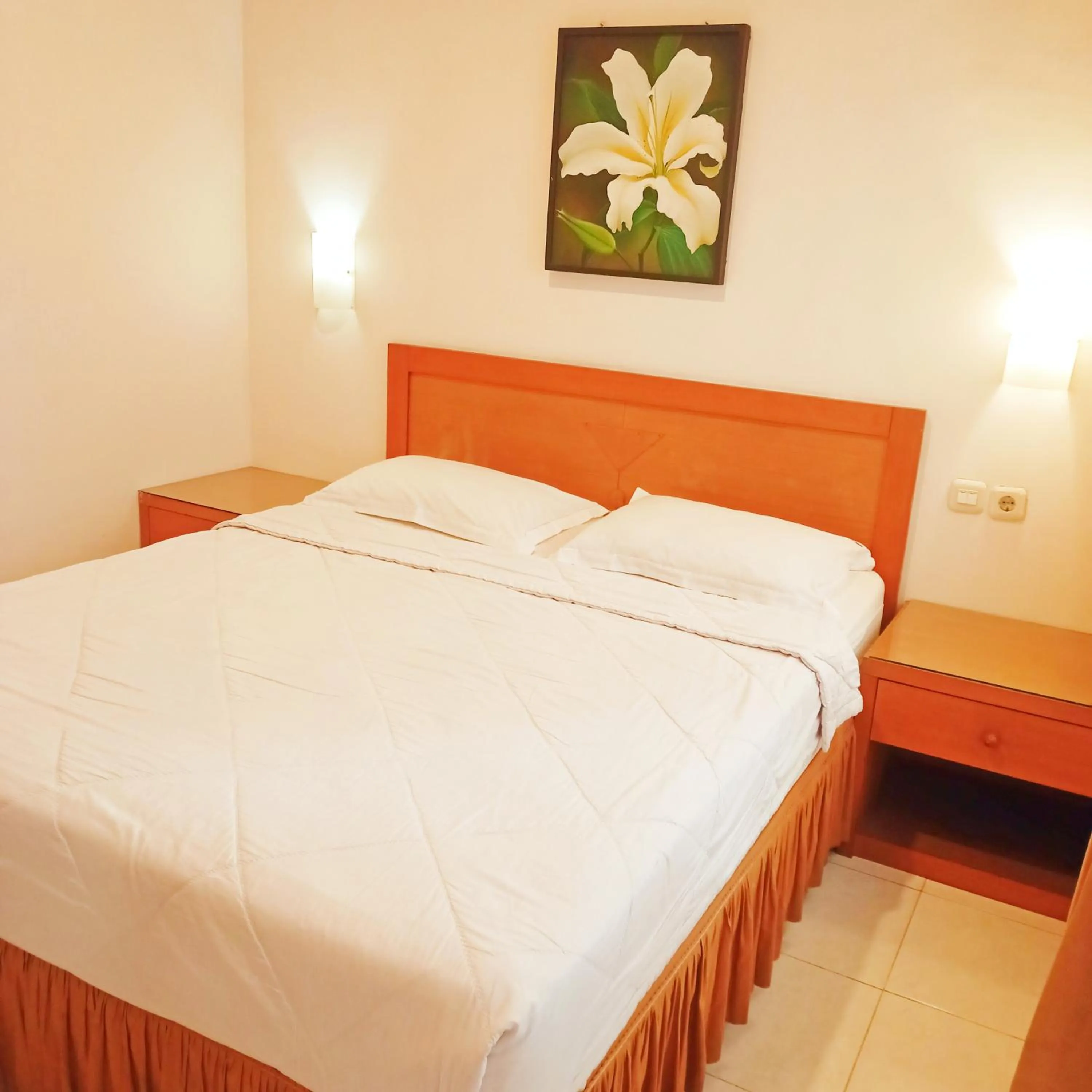 Bed in Hotel Flamboyan