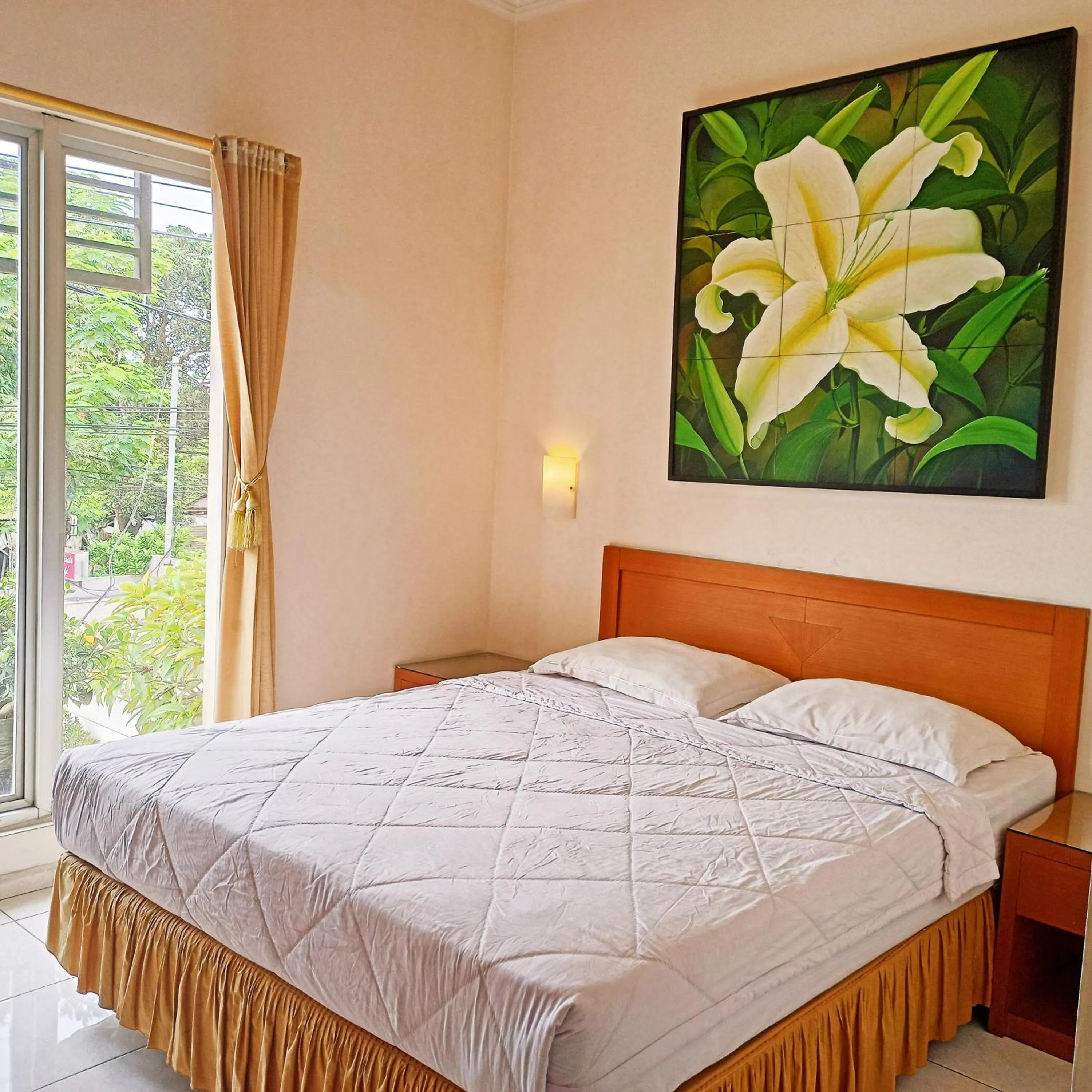 Bedroom, Bed in Hotel Flamboyan