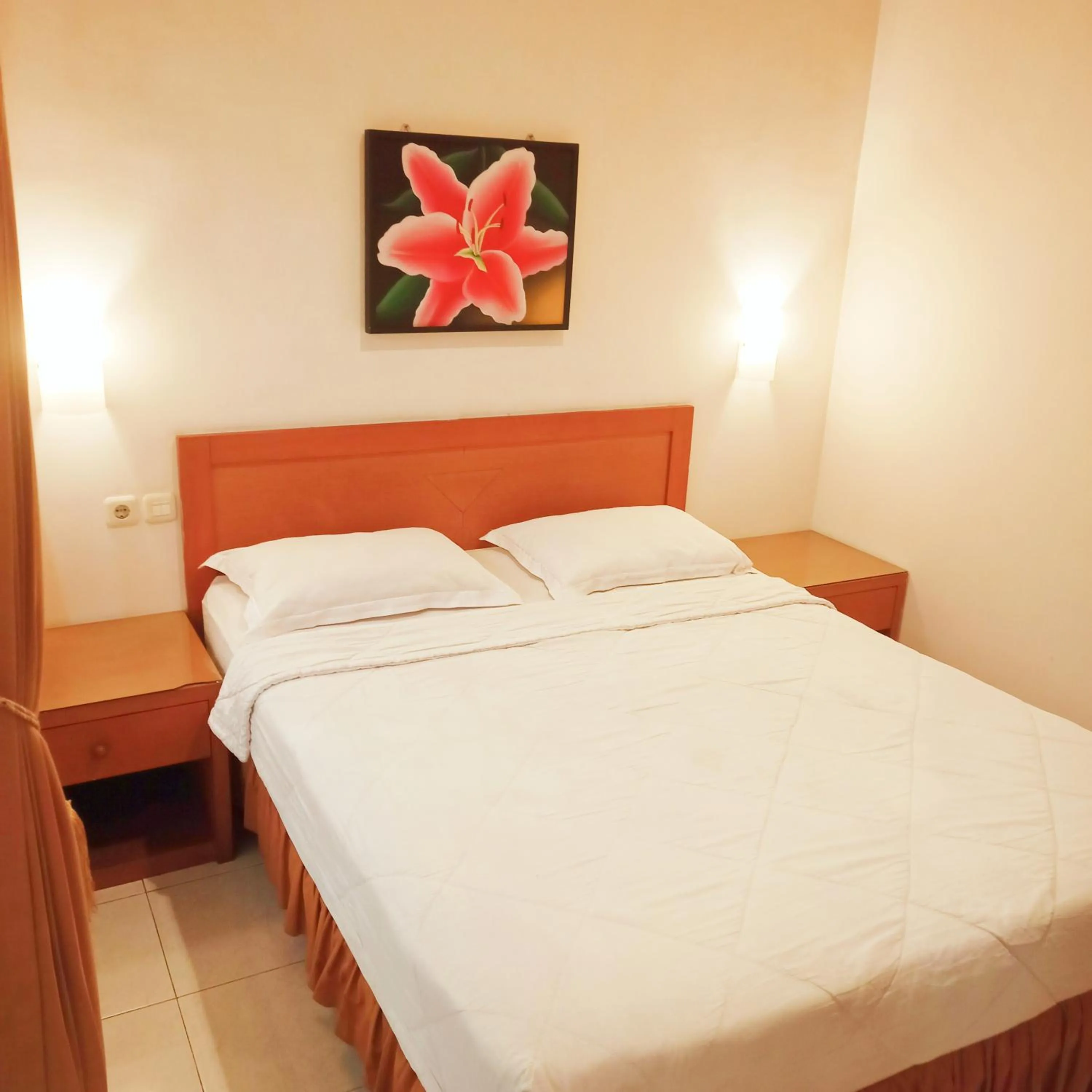 Bed in Hotel Flamboyan