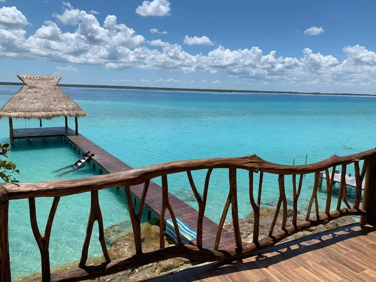 Balcony/Terrace, Pool View in Xoot Kaana Villa Vista Laguna