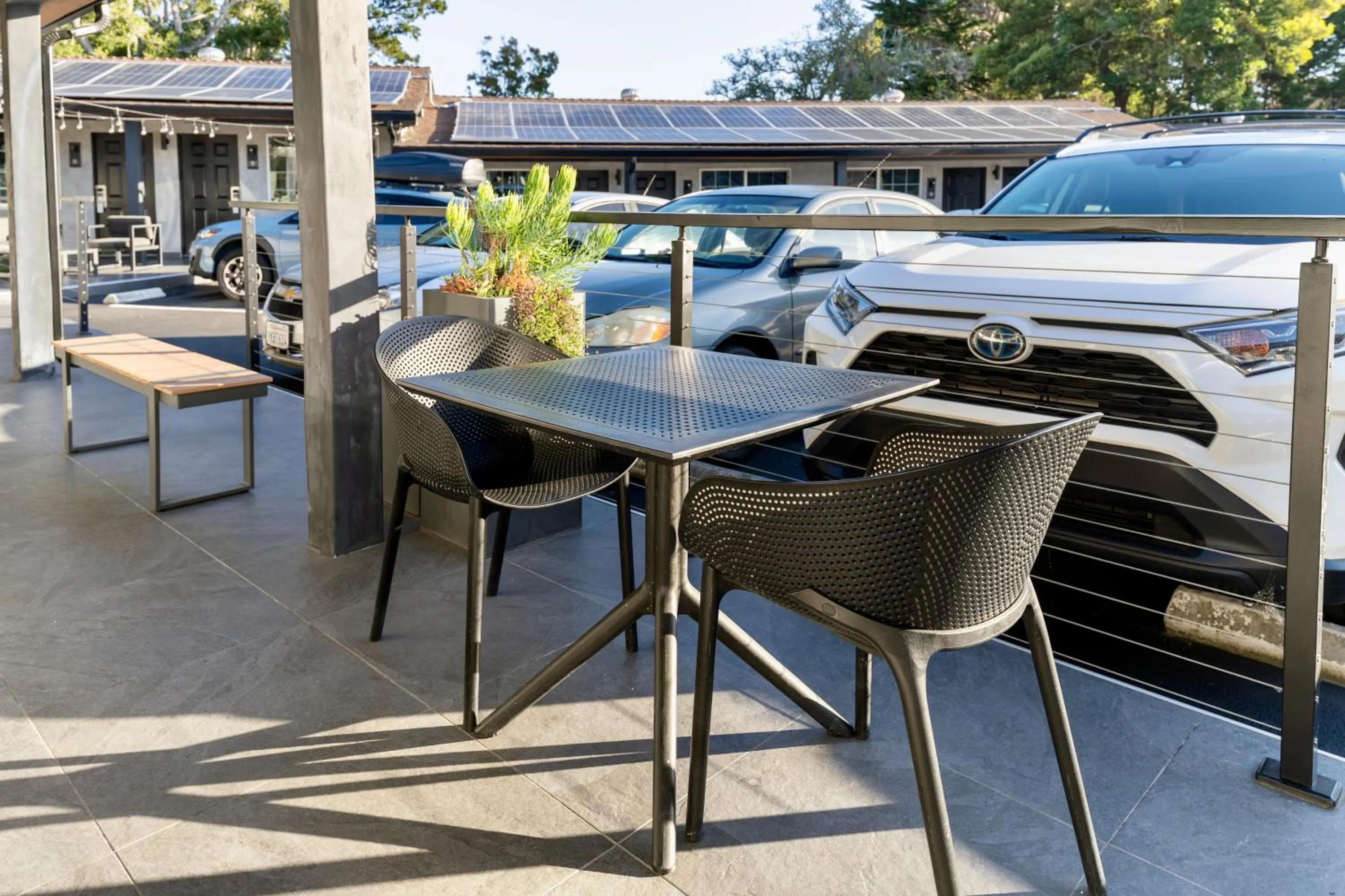 Seating area in Monterey Surf Inn