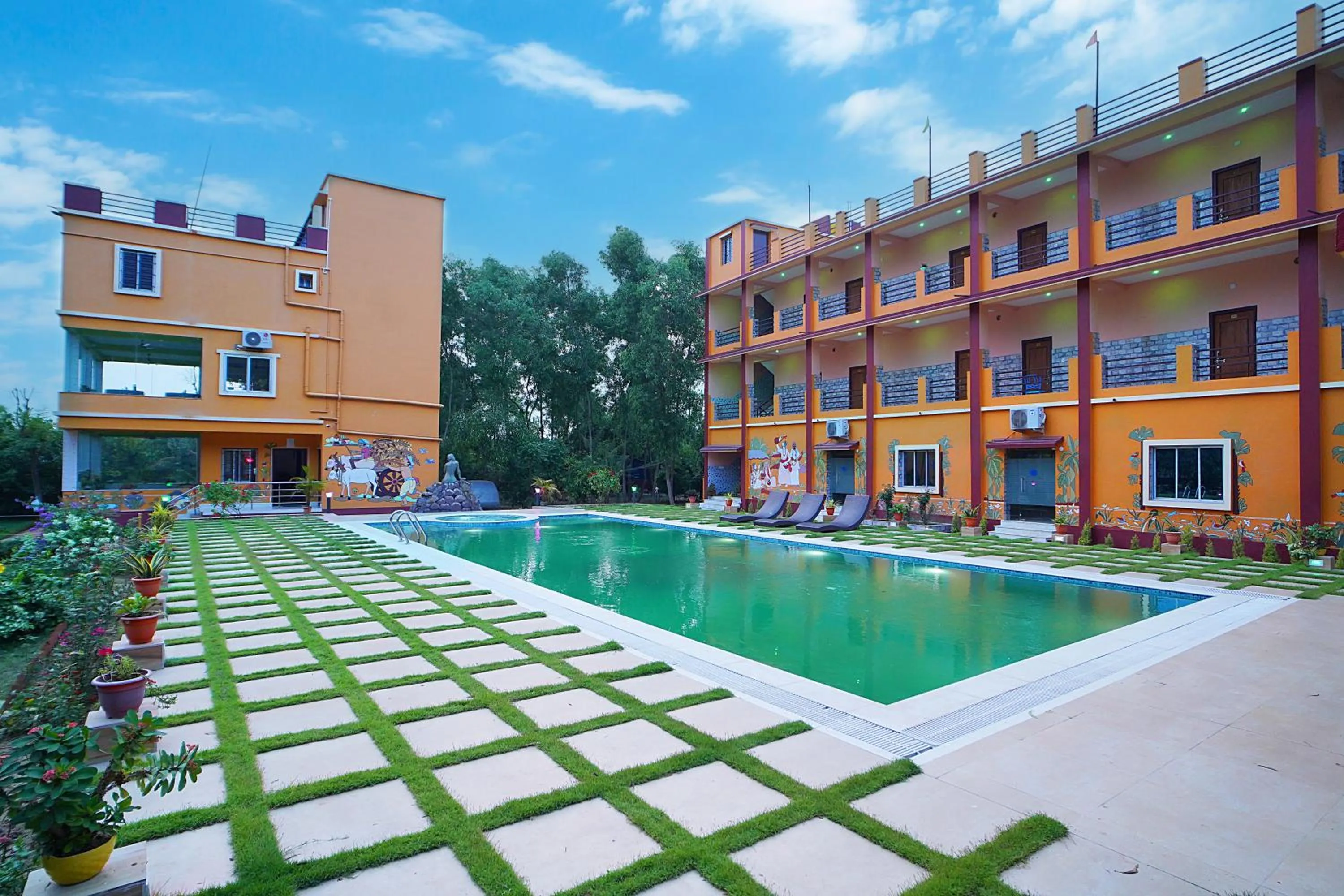 Property building in Resort Neel Nirjan !! Best Family Couple friendly family Resort!!