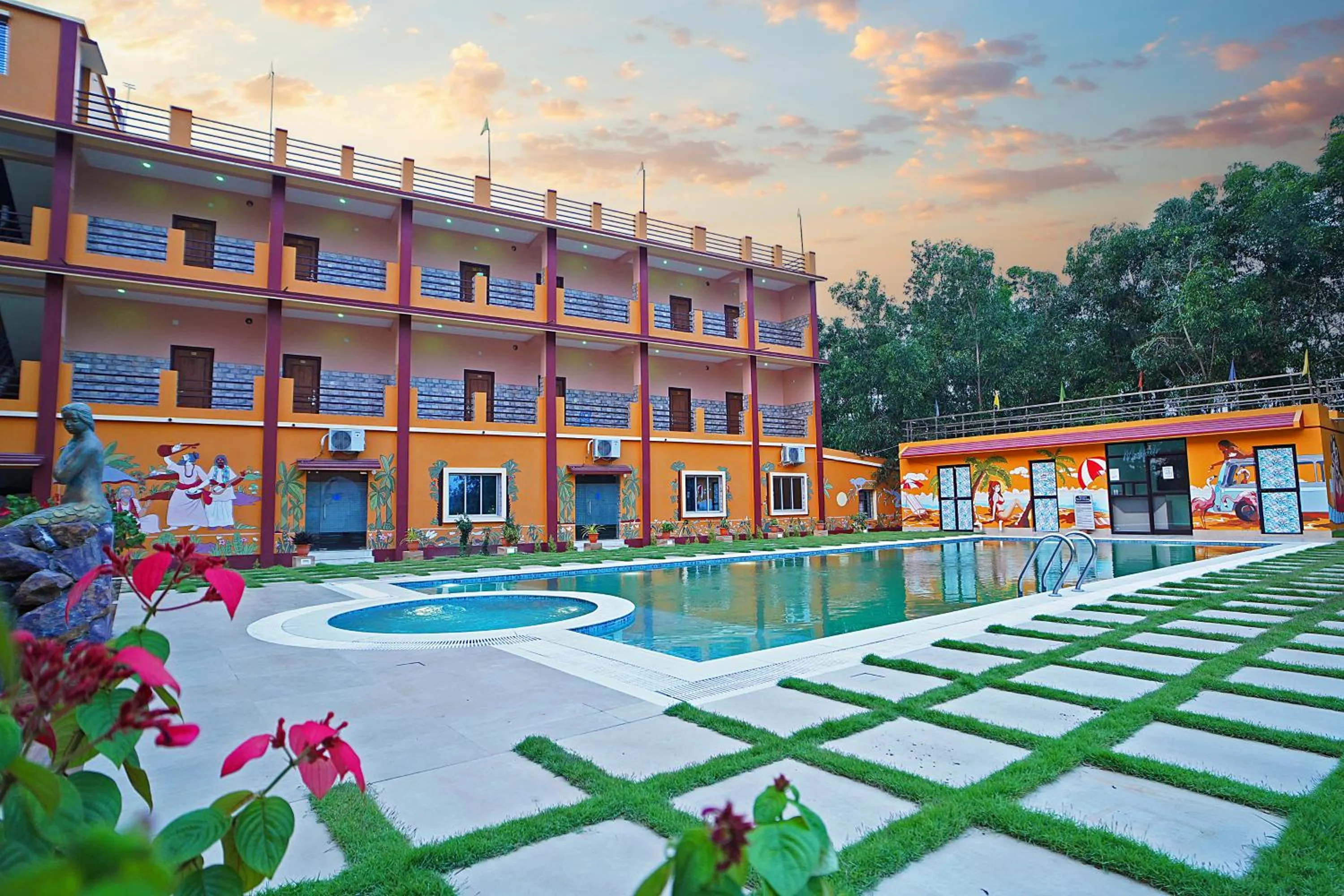 Property building in Resort Neel Nirjan !! Best Family Couple friendly family Resort!!